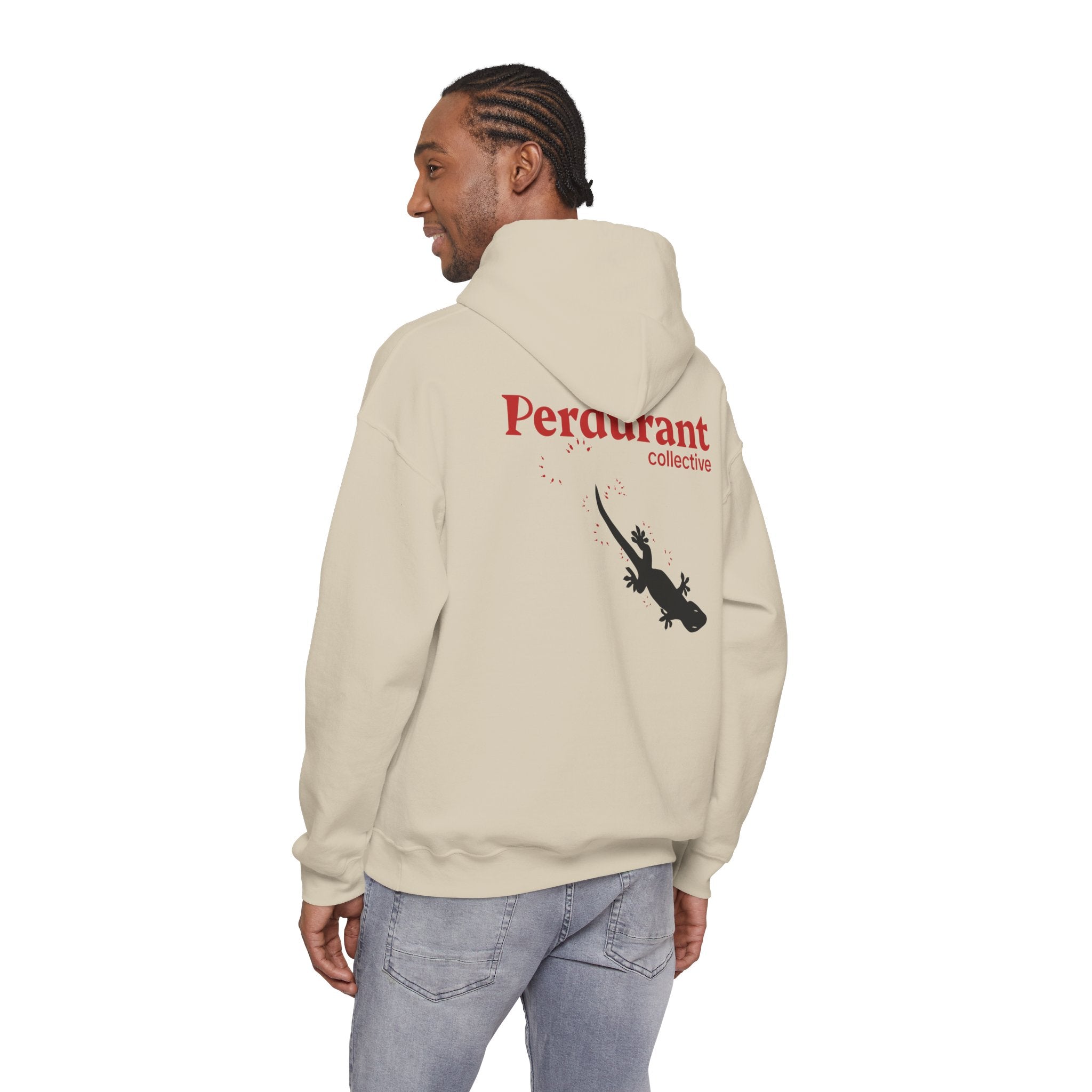 Perdurant Collective Footprint Hoodie - Light Minimal Unisex Graphic Hoodie