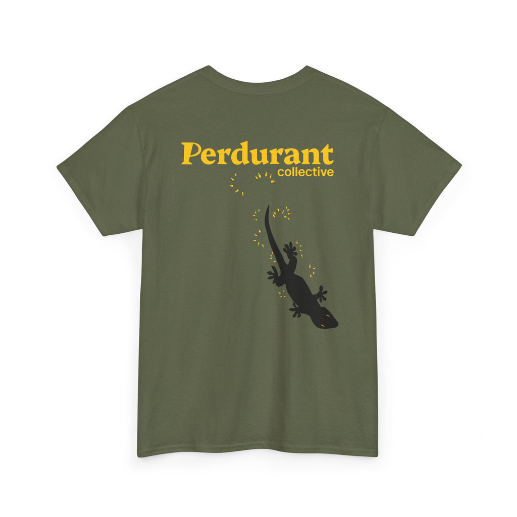Perdurant Collective Footprint T-Shirt - Dark Minimal Unisex Graphic Tee