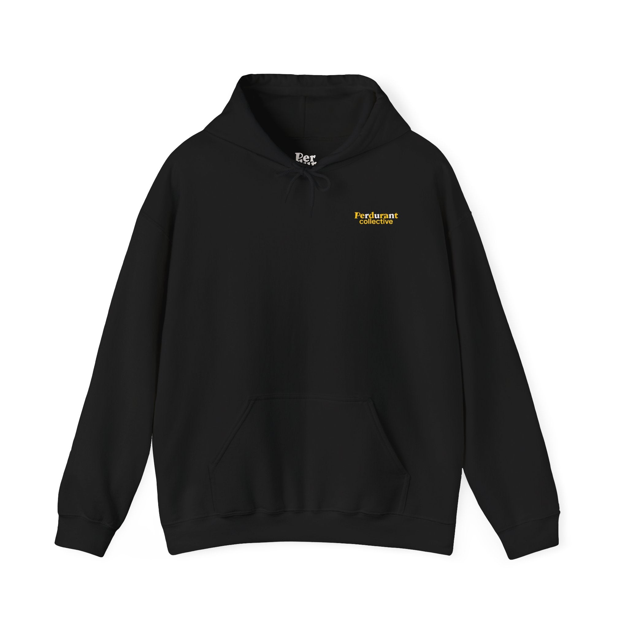 Perdurant Collective RUN RUN RUN Hoodie - Dark Athletic Unisex Graphic Pullover for Runners