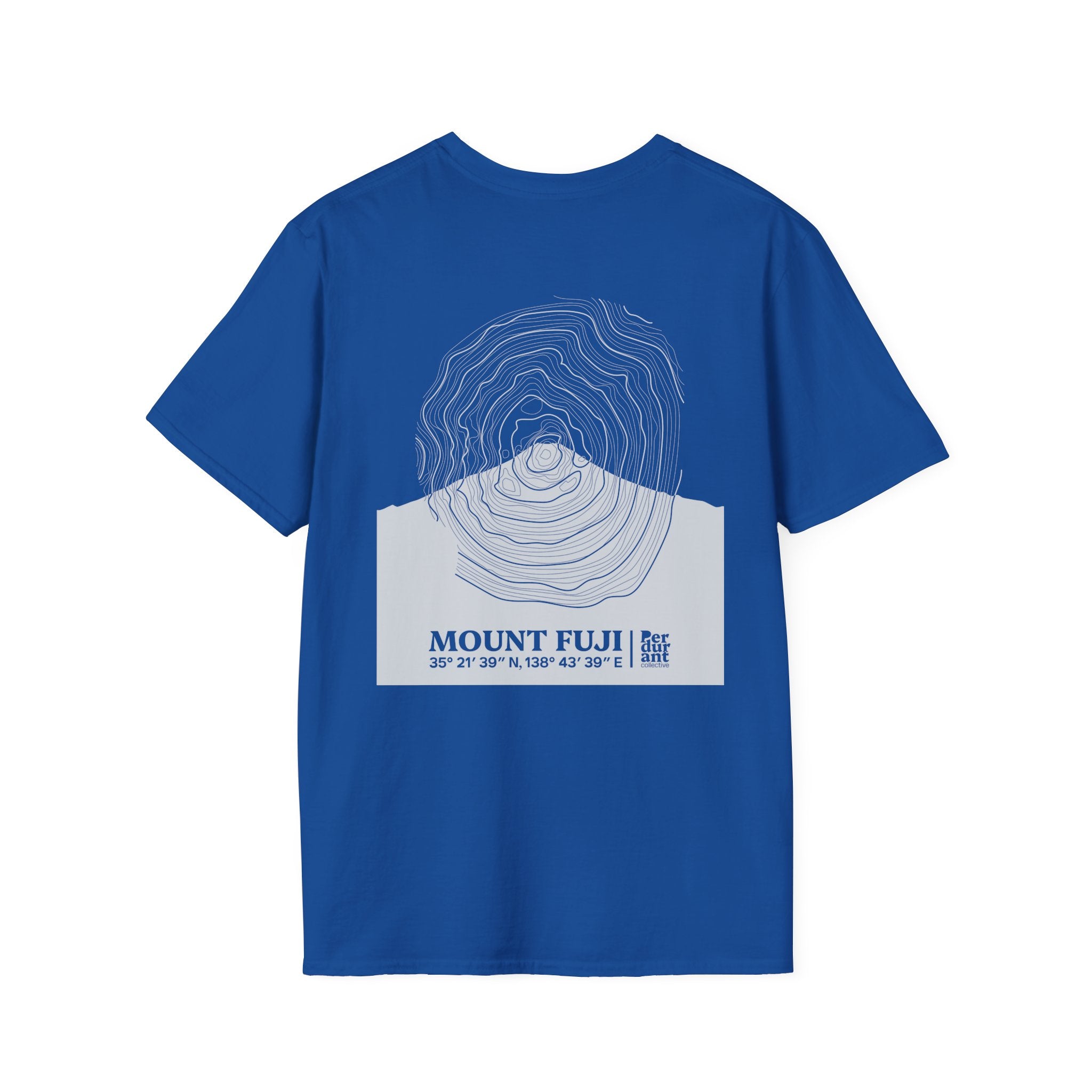 Mount Fuji Topographic T-Shirt - Dark Unisex Mountain Relief Tee