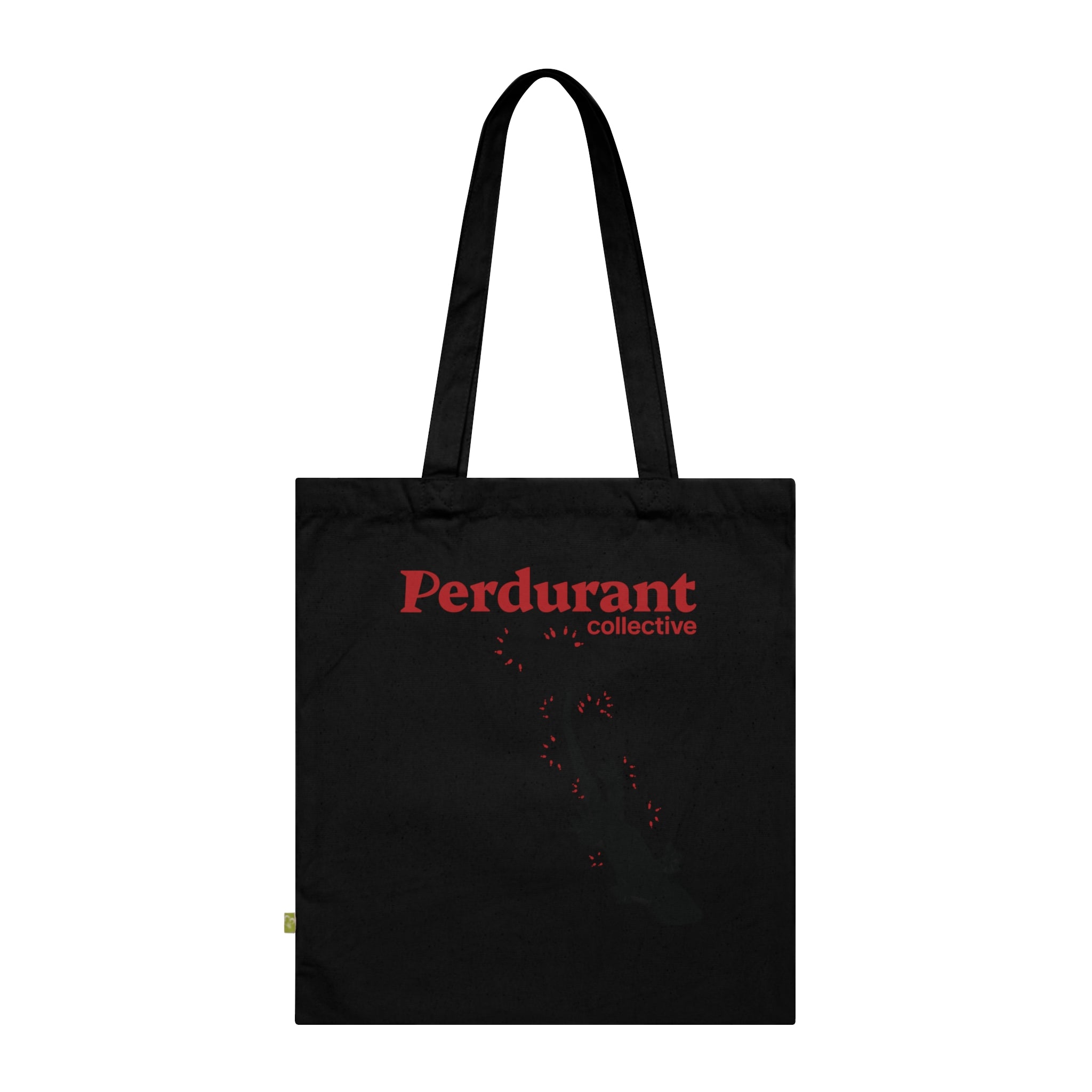 Perdurant Collective Footprint Tote Bag - Unisex Minimal Graphic Tote Bag