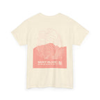 Mont Blanc Topographic T-Shirt - Pink Unisex Mountain Relief Special Tee