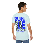 Perdurant Collective RUN HIKE RIDE MOVE CLIMB REPEAT T-Shirt - Light Unisex Sports Graphic Tee