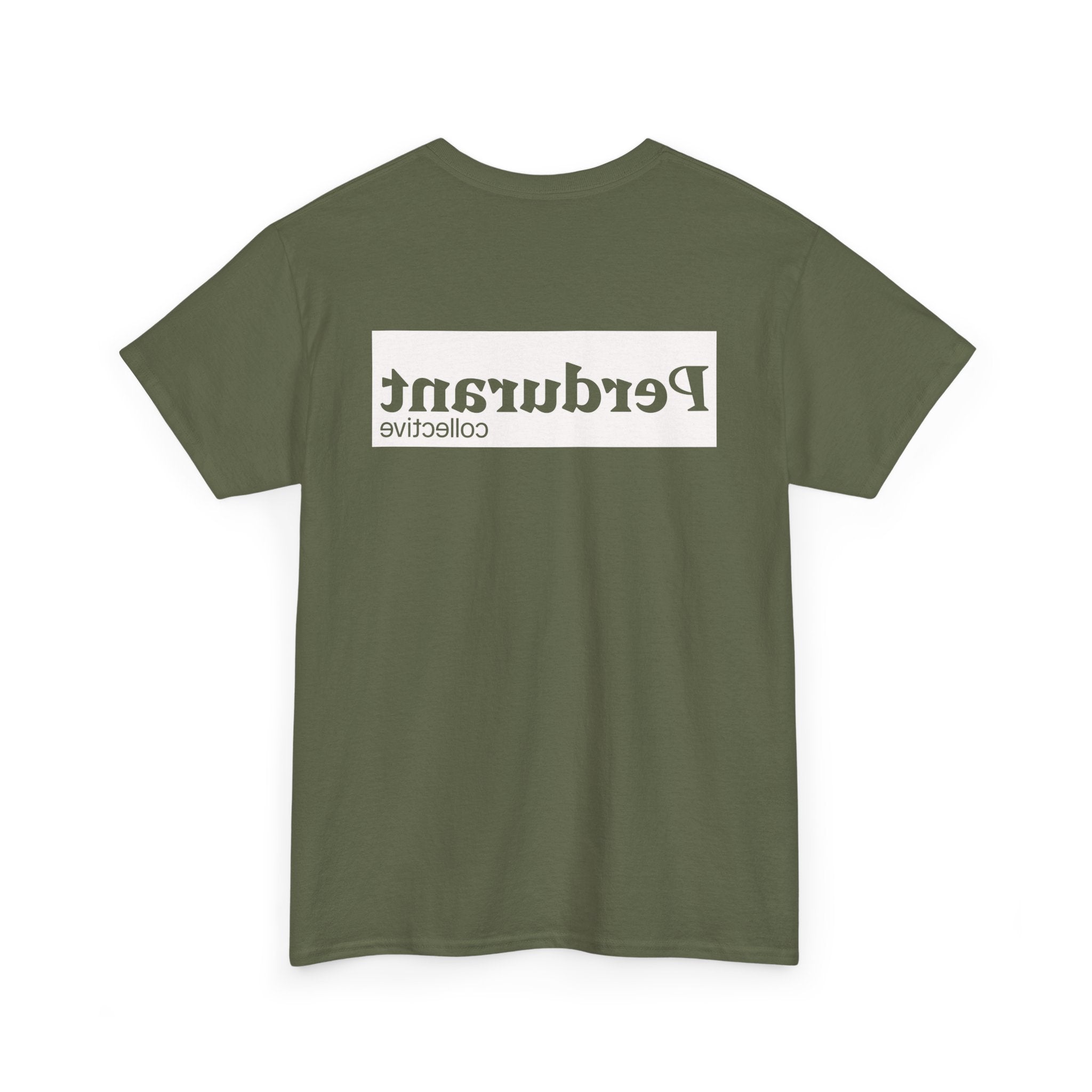 Perdurant Collective Outline Logo T-Shirt - Dark Minimal Unisex Graphic Tee
