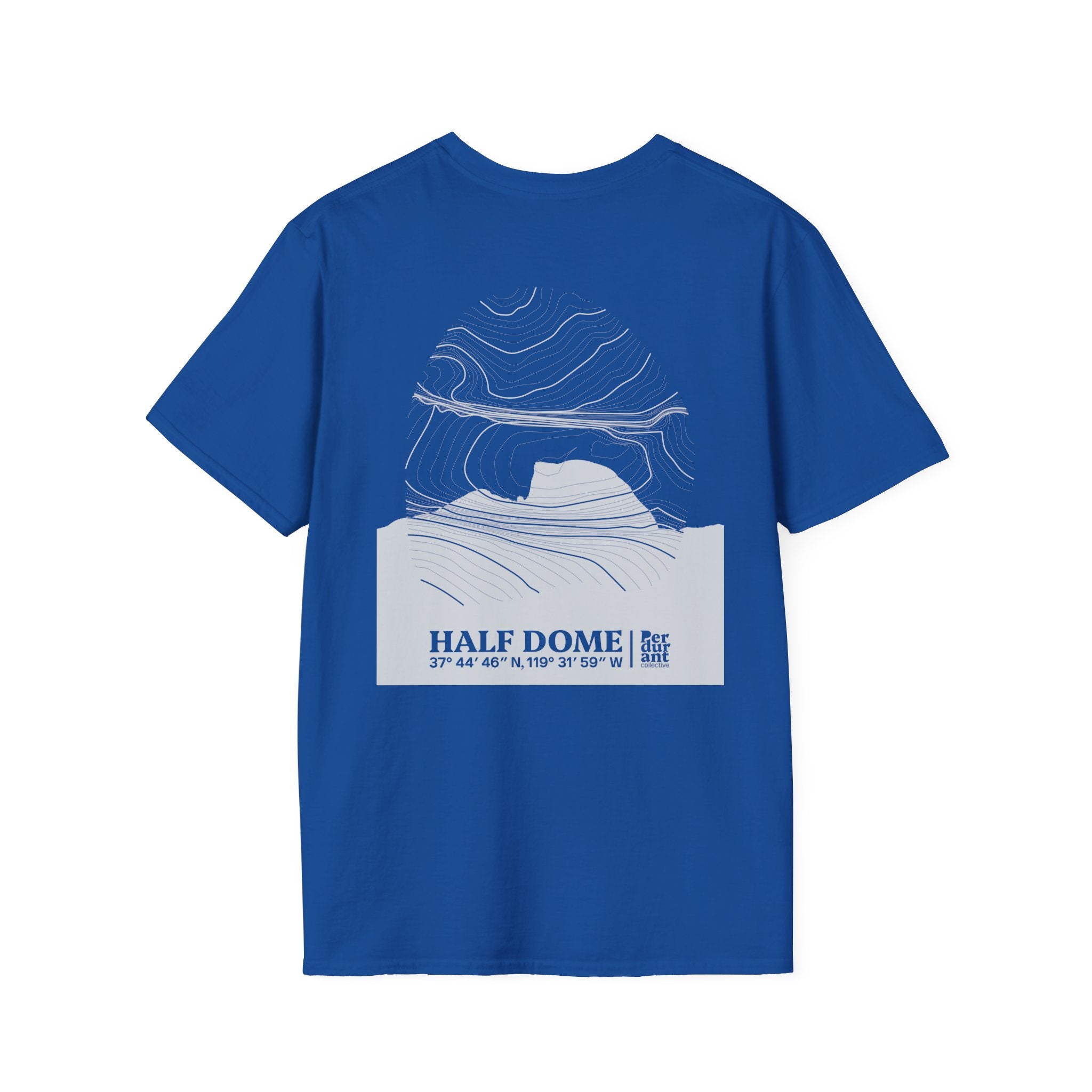 Half Dome Topographic T-Shirt - Dark Unisex Mountain Relief Tee