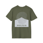 Mount Fuji Topographic T-Shirt - Dark Unisex Mountain Relief Tee