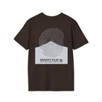 Mount Fuji Topographic T-Shirt - Dark Unisex Mountain Relief Tee