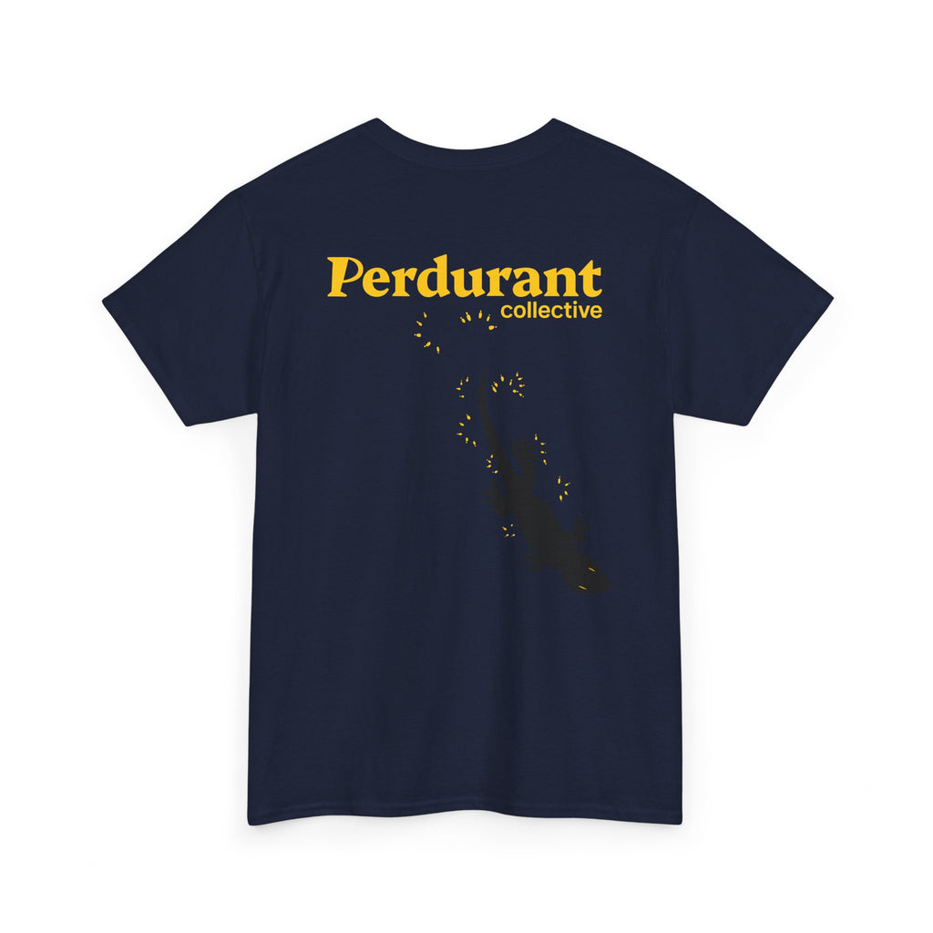 Perdurant Collective Footprint T-Shirt - Dark Minimal Unisex Graphic Tee