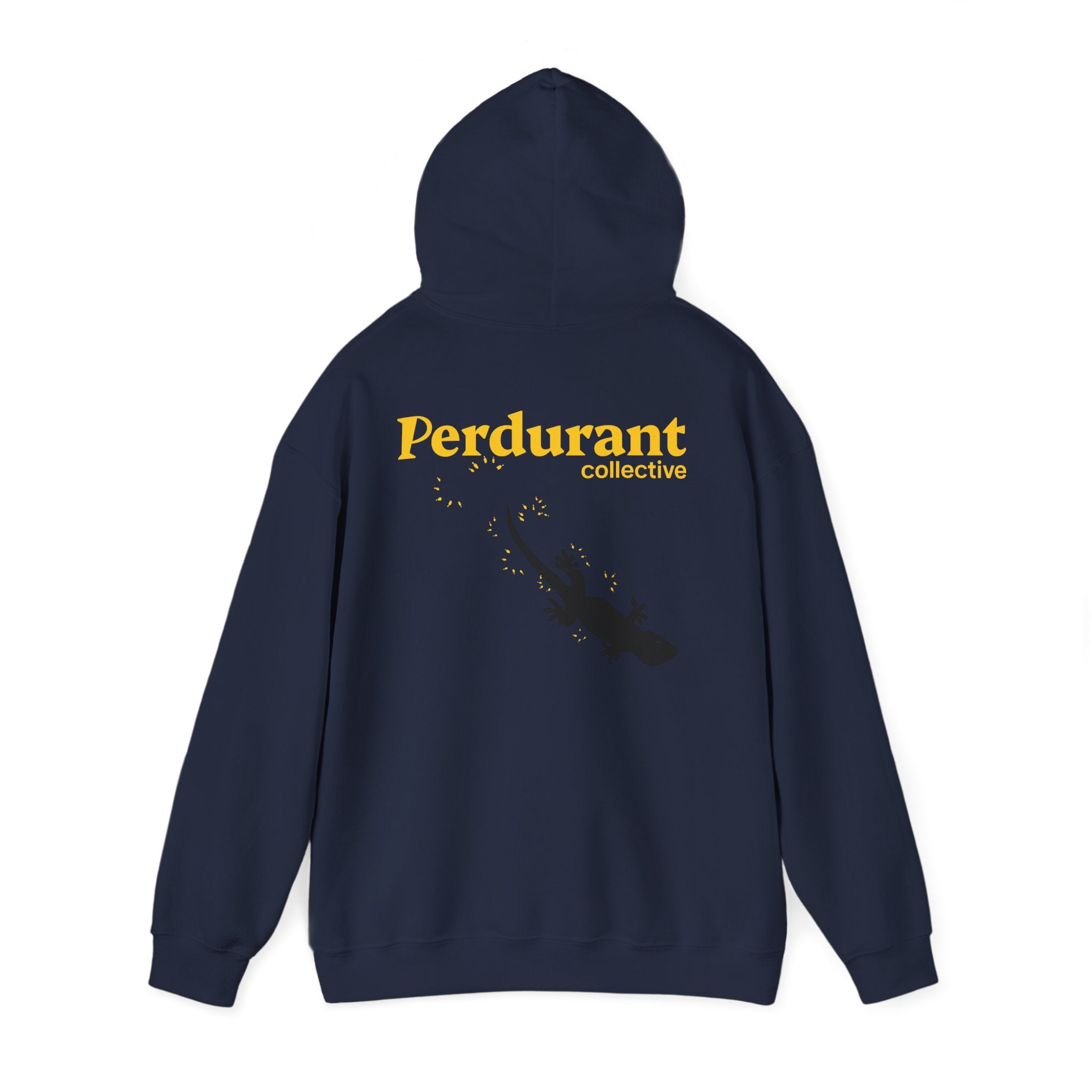 Perdurant Collective Footprint Hoodie - Dark Minimal Unisex Graphic Hoodie