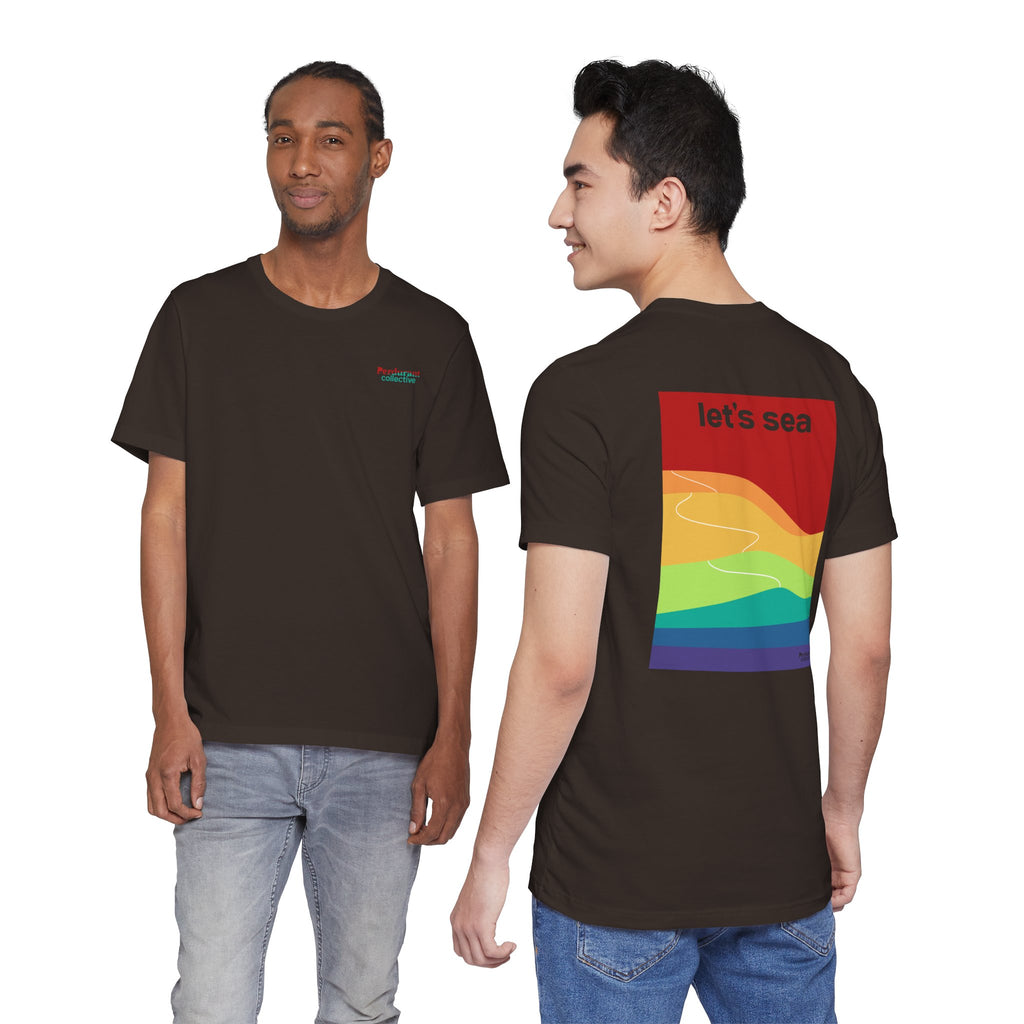 Perdurant Collective Let's Sea Trail T-Shirt - Dark Graphic Summer Adventure Tee