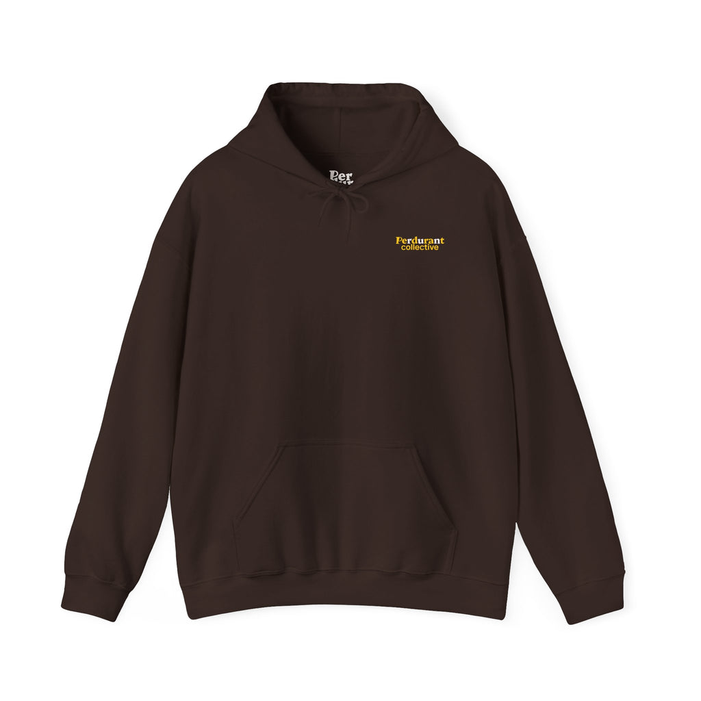 Perdurant Collective RUN RUN RUN Hoodie - Dark Athletic Unisex Graphic Pullover for Runners