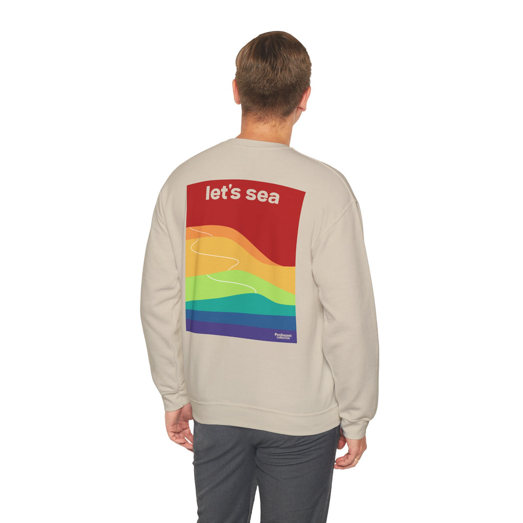Perdurant Collective Let's Sea Trail Sweatshirt - Graphic Summer Adventure Crewneck
