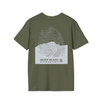 Mont Blanc Topographic T-Shirt - Dark Unisex Mountain Relief Tee