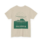 Half Dome Topographic T-Shirt - Green Unisex Mountain Relief Special Tee