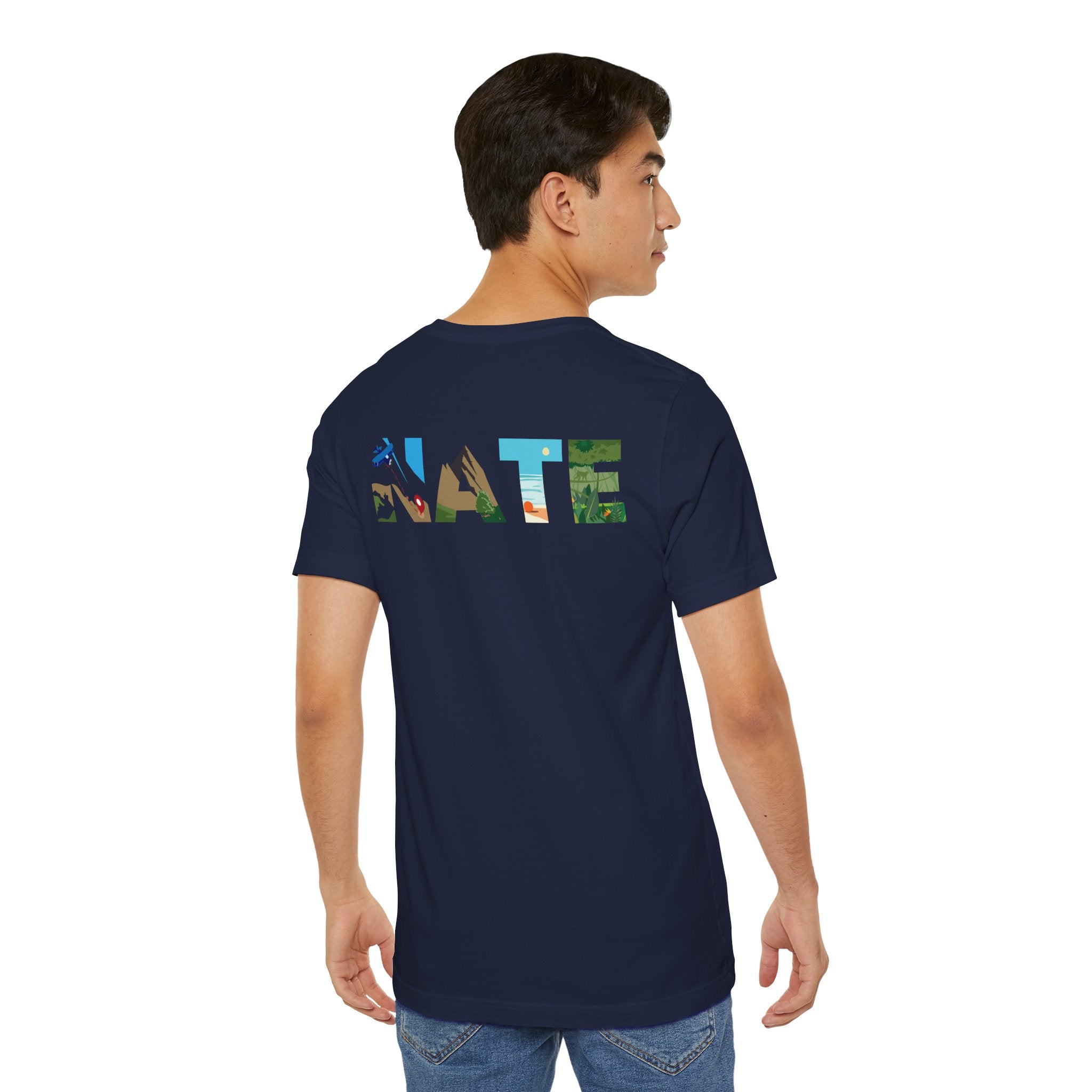 Nate Explores x Perdurant Collective Logo T-Shirt - Dark Unisex Adventure & Outdoors Graphic Tee