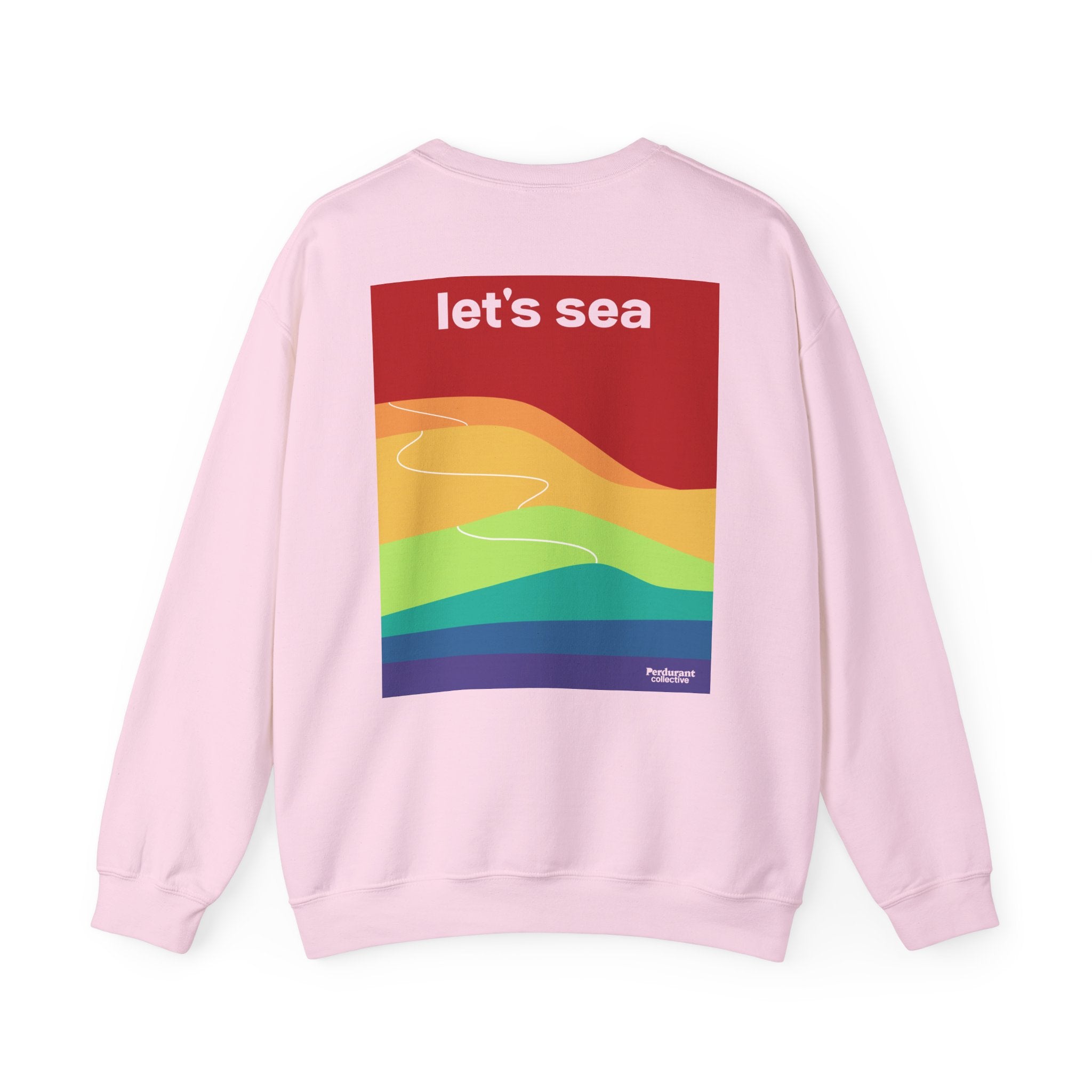 Perdurant Collective Let's Sea Trail Sweatshirt - Graphic Summer Adventure Crewneck