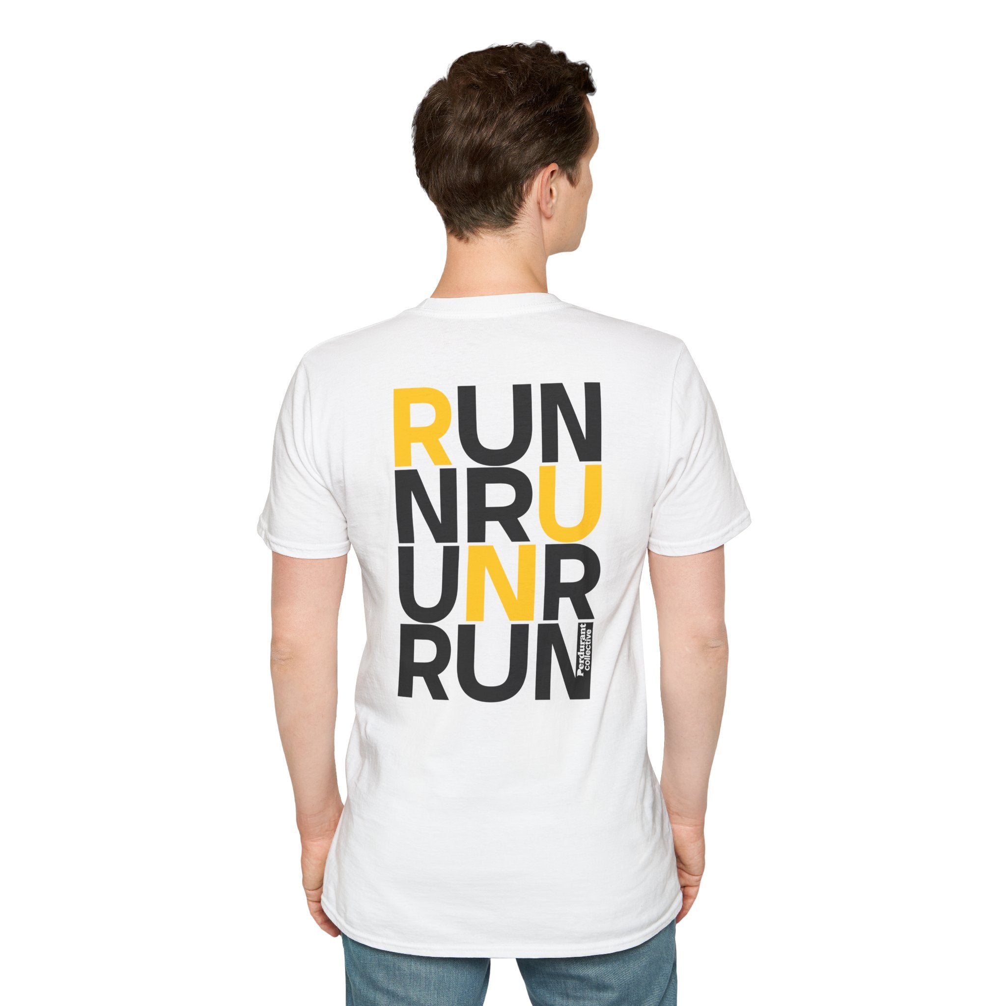 Perdurant Collective RUN RUN RUN T-Shirt - Light Unisex Graphic Running Tee