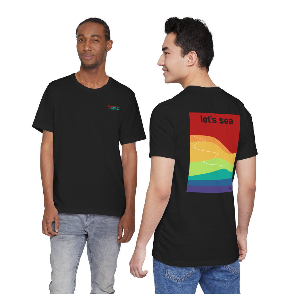 Perdurant Collective Let's Sea Trail T-Shirt - Dark Graphic Summer Adventure Tee