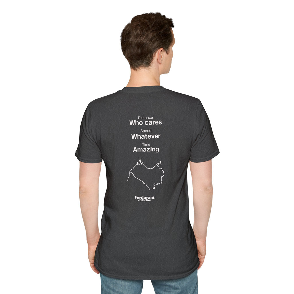 Perdurant Collective Running Statistics T-Shirt - Dark Unisex Graphic Marathon Tee