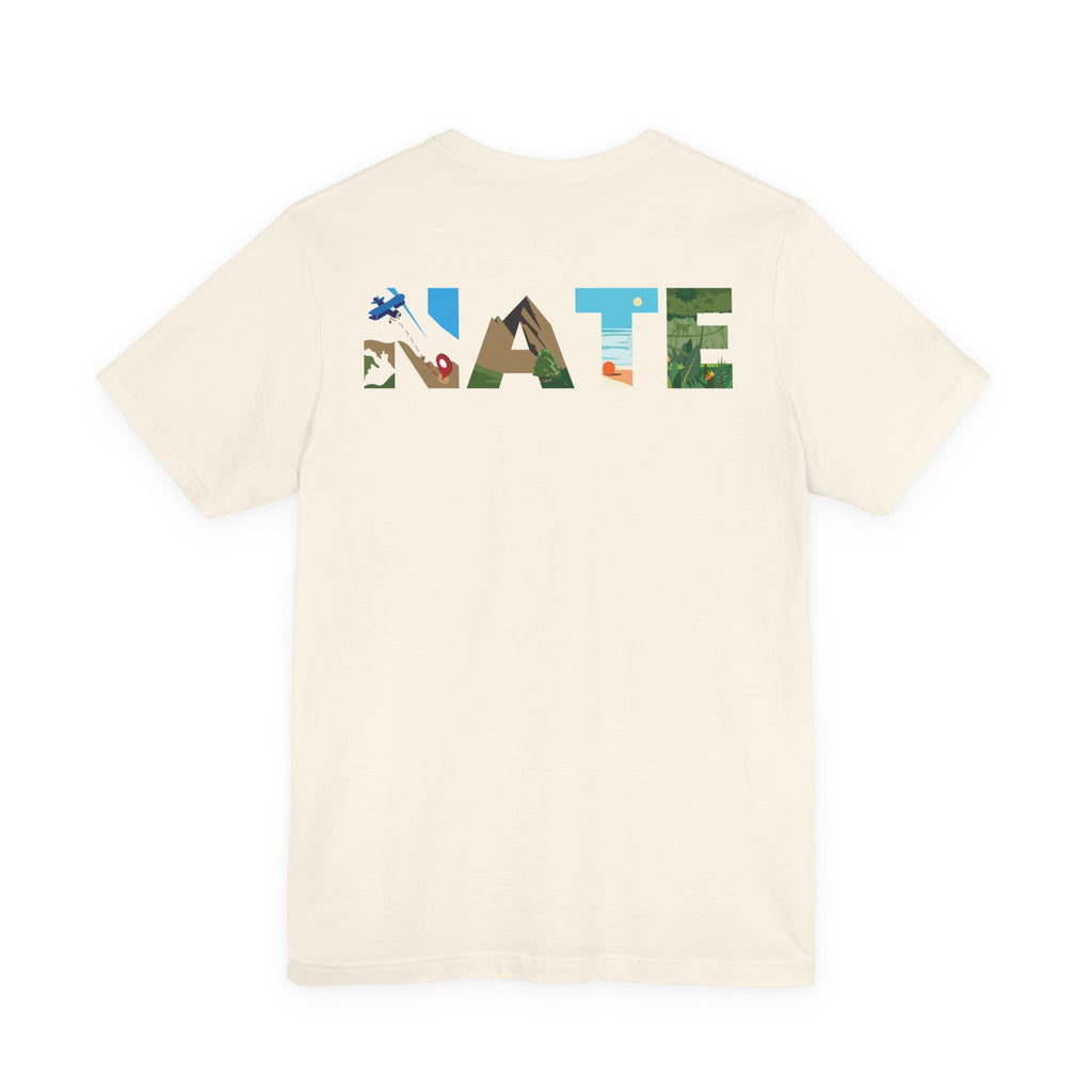 Nate Explores x Perdurant Collective Logo T-Shirt - Light Unisex Adventure & Outdoors Graphic Tee