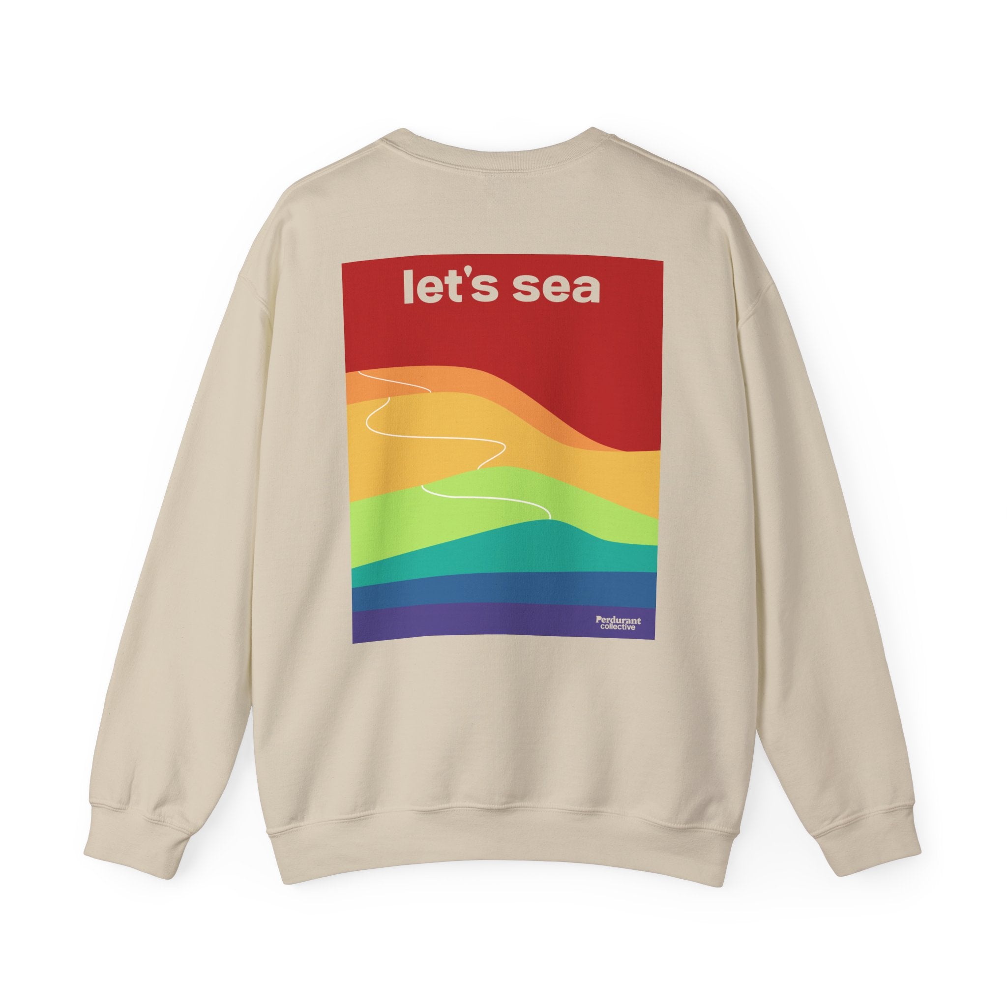 Perdurant Collective Let's Sea Trail Sweatshirt - Graphic Summer Adventure Crewneck