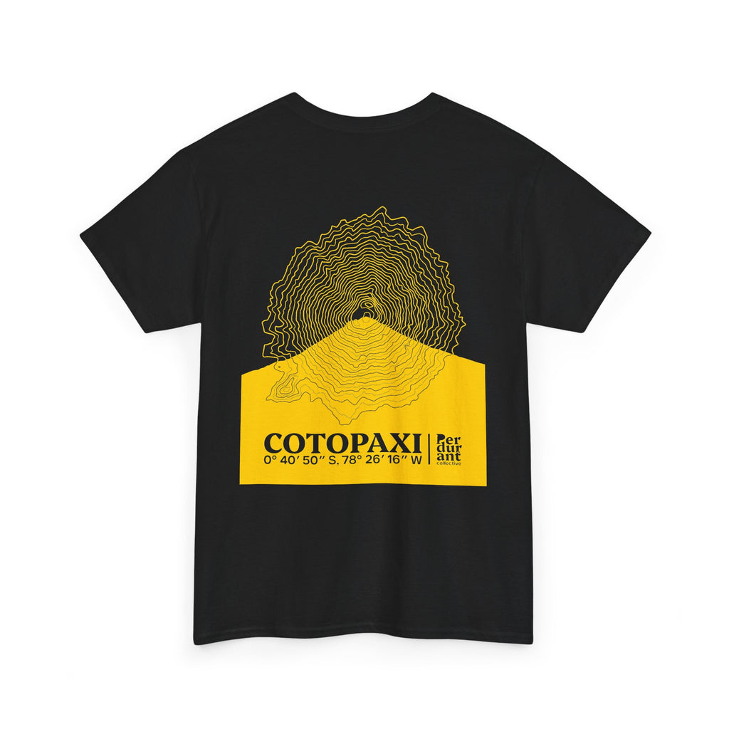 Cotopaxi Topographic T-Shirt - Yellow Unisex Mountain Relief Special Tee