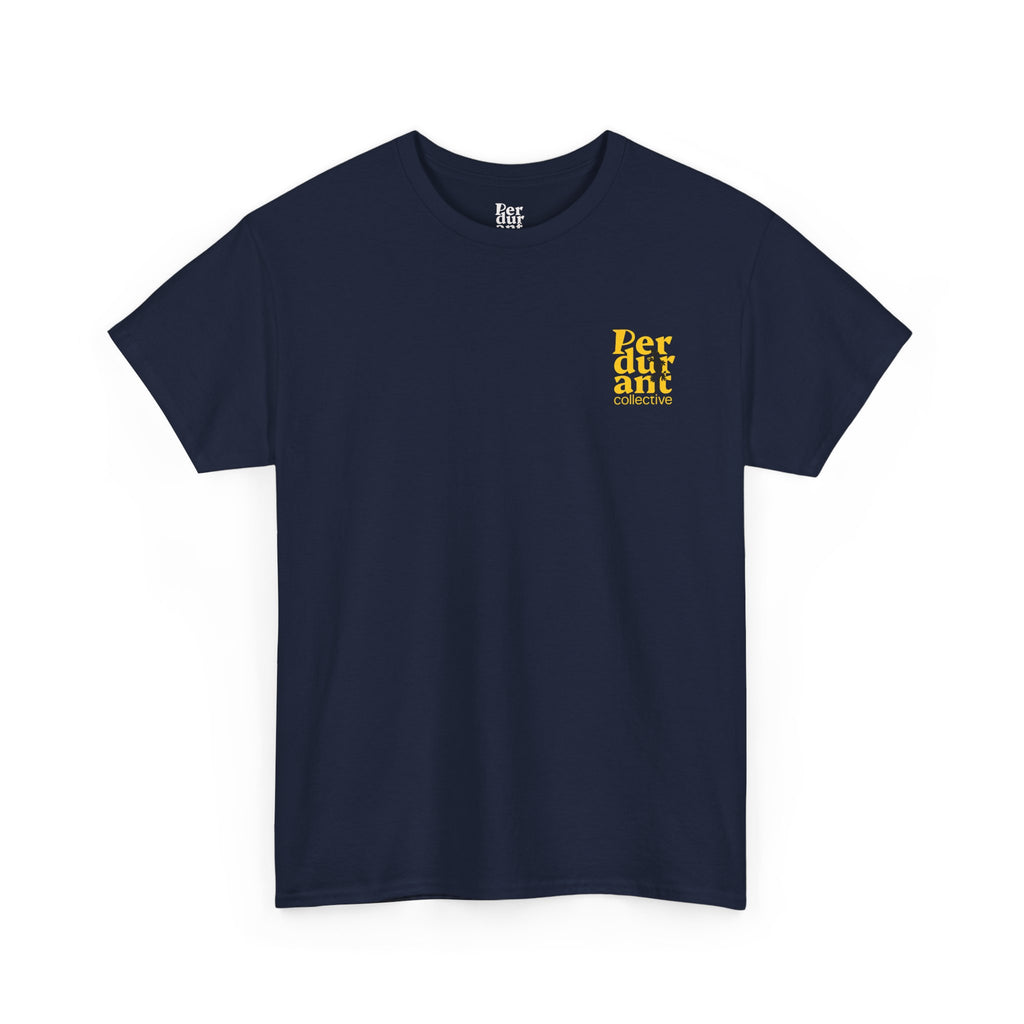 Perdurant Collective Footprint T-Shirt - Dark Minimal Unisex Graphic Tee
