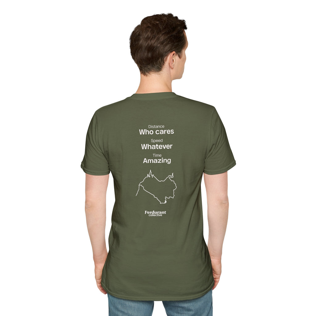Perdurant Collective Running Statistics T-Shirt - Dark Unisex Graphic Marathon Tee