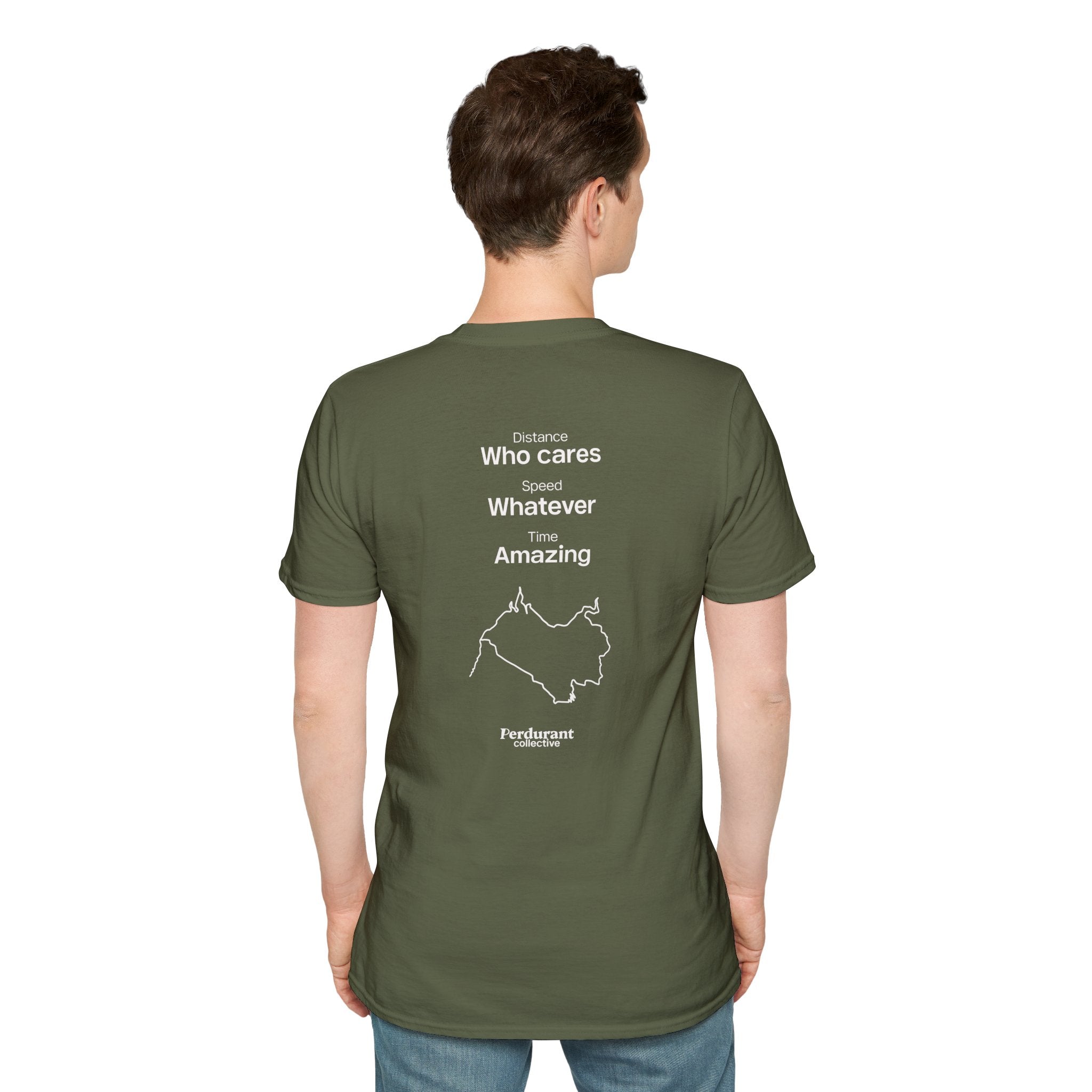 Perdurant Collective Running Statistics T-Shirt - Dark Unisex Graphic Marathon Tee