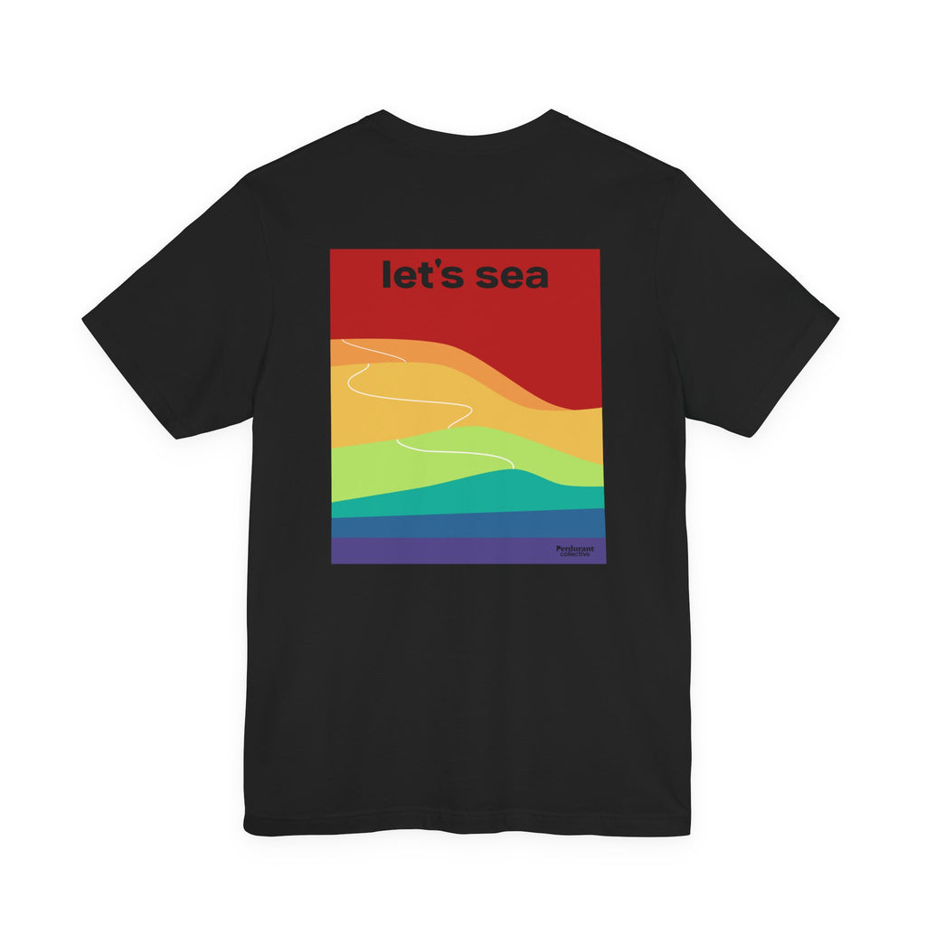Perdurant Collective Let's Sea Trail T-Shirt - Dark Graphic Summer Adventure Tee