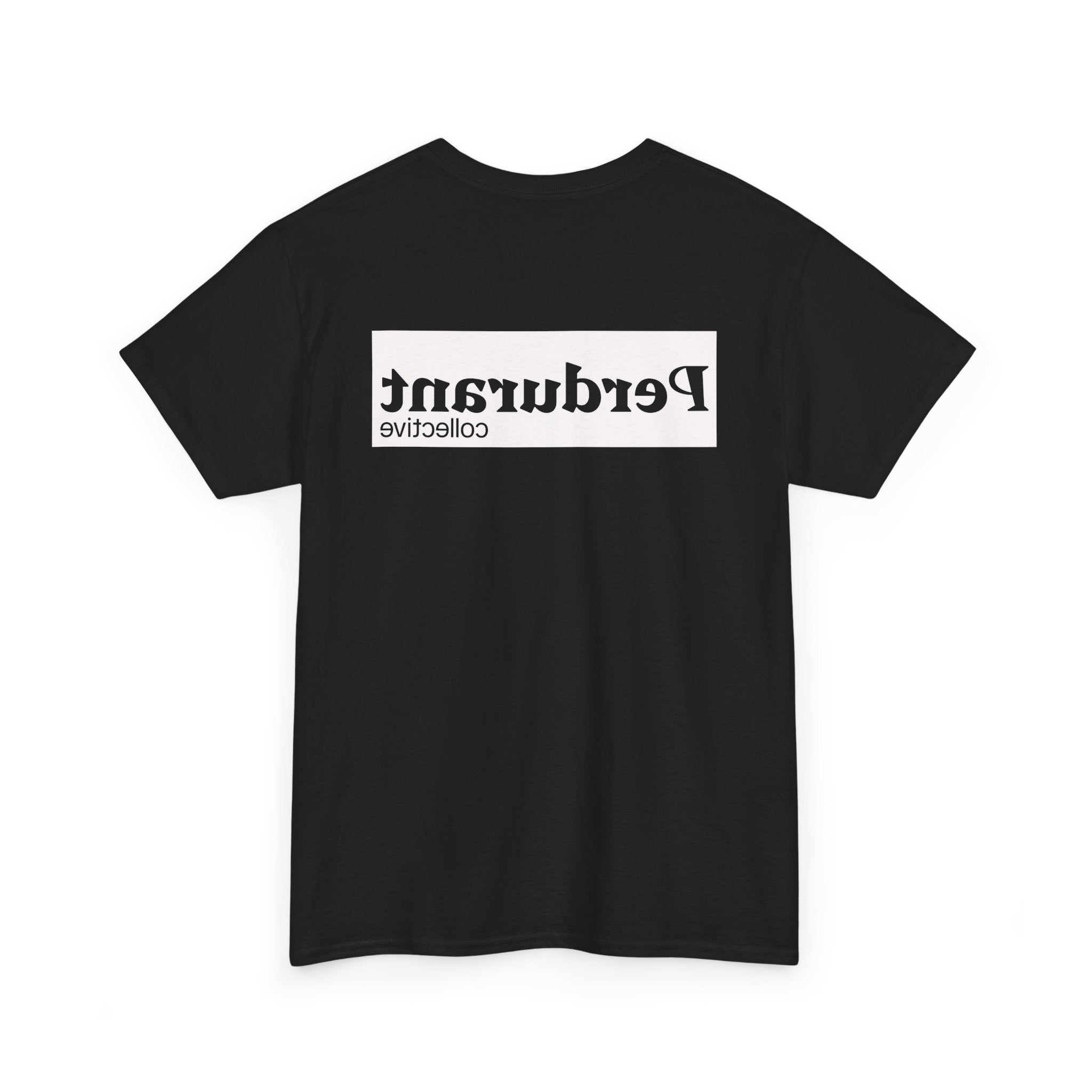 Perdurant Collective Outline Logo T-Shirt - Dark Minimal Unisex Graphic Tee