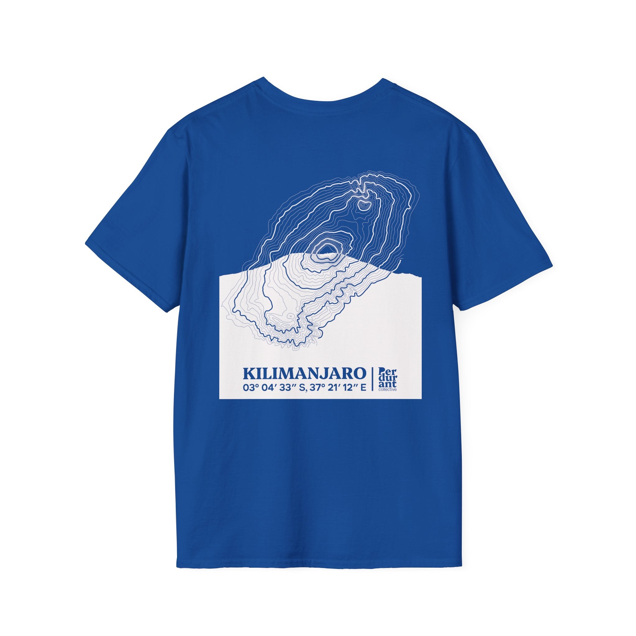 Kilimanjaro Topographic T-Shirt - Dark Unisex Mountain Relief Tee