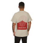Mount Fuji Topographic T-Shirt - Red Unisex Mountain Relief Special Tee