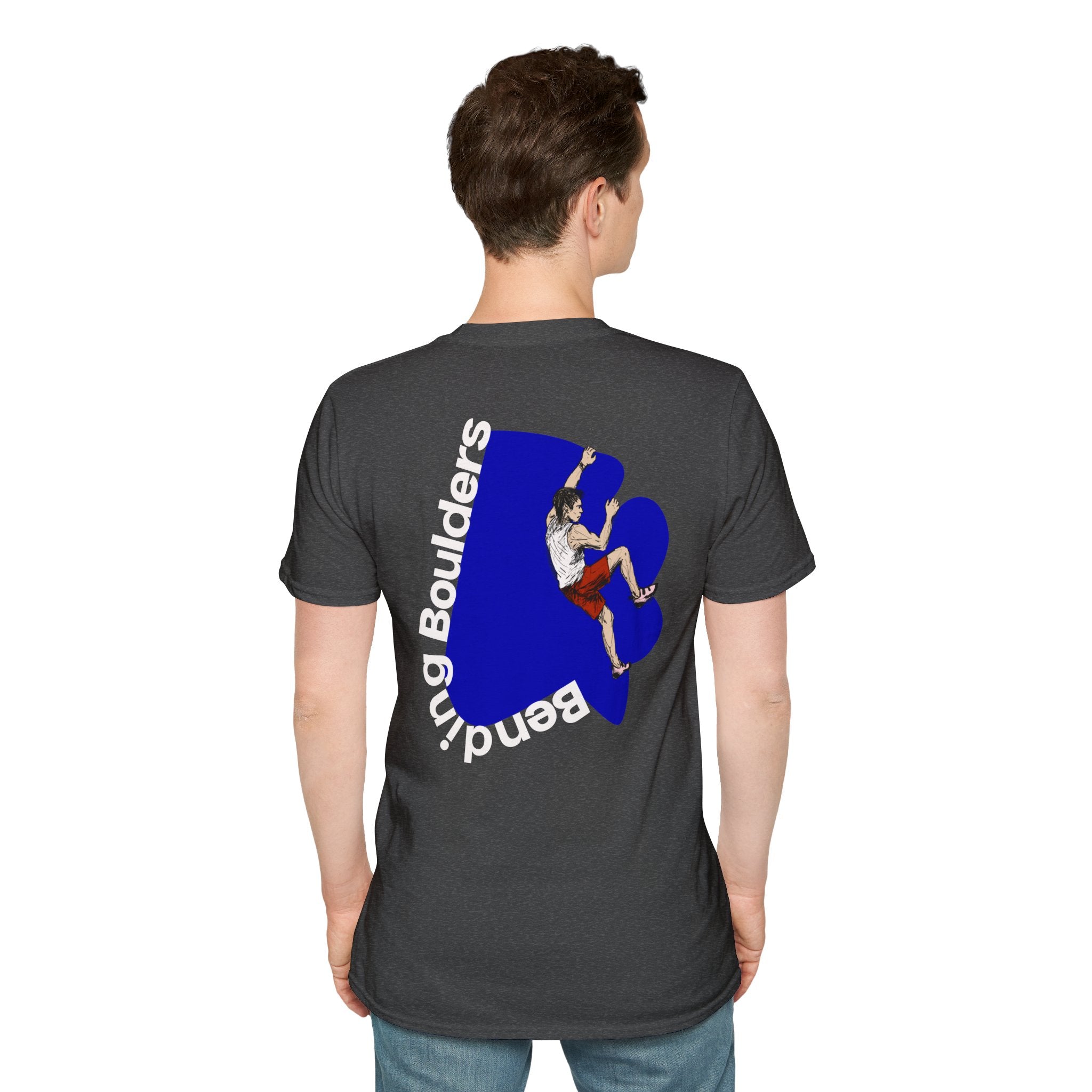 Perdurant Collective Bending Boulders T‑Shirt - Dark Climbing & Bouldering Black Graphic Tee