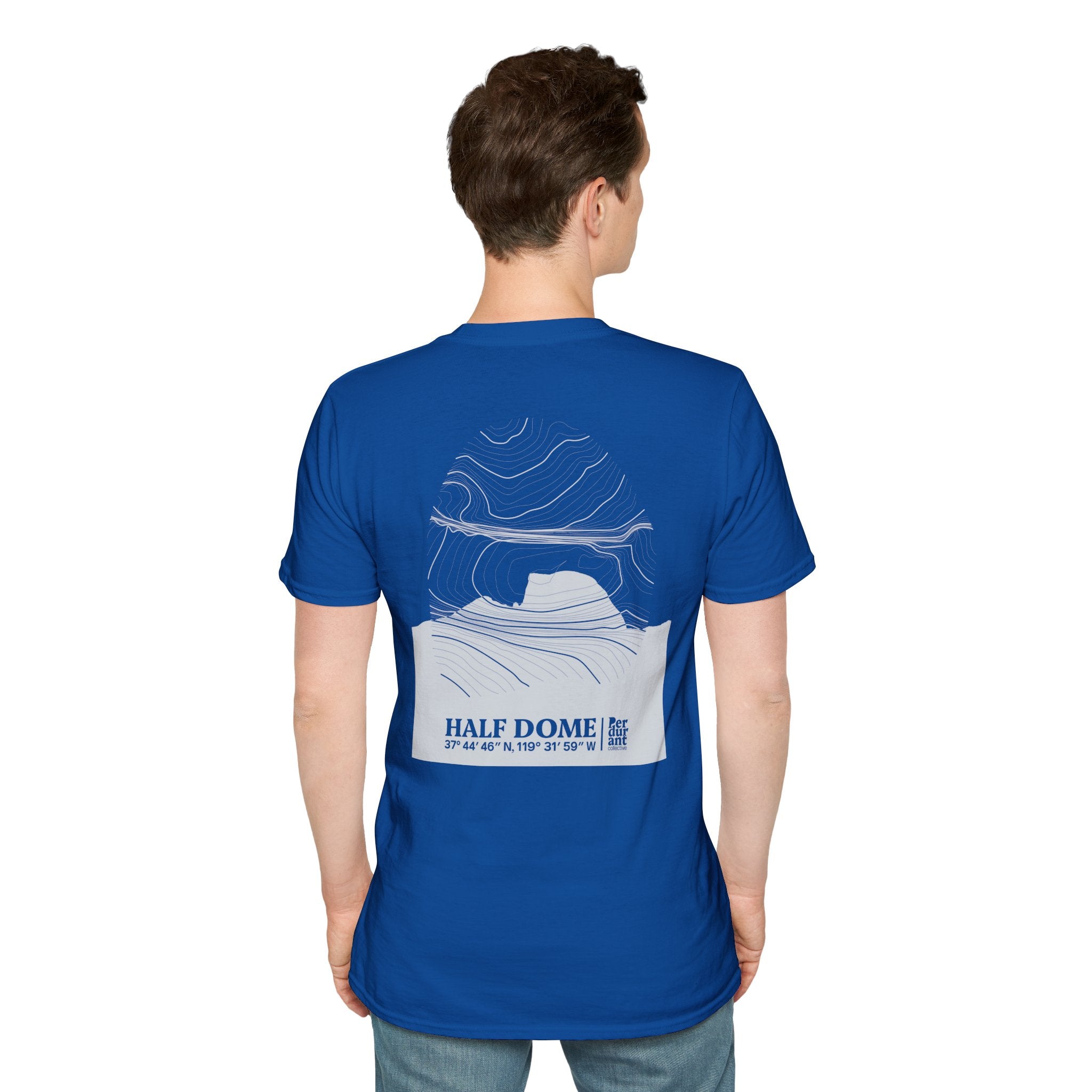 Half Dome Topographic T-Shirt - Dark Unisex Mountain Relief Tee