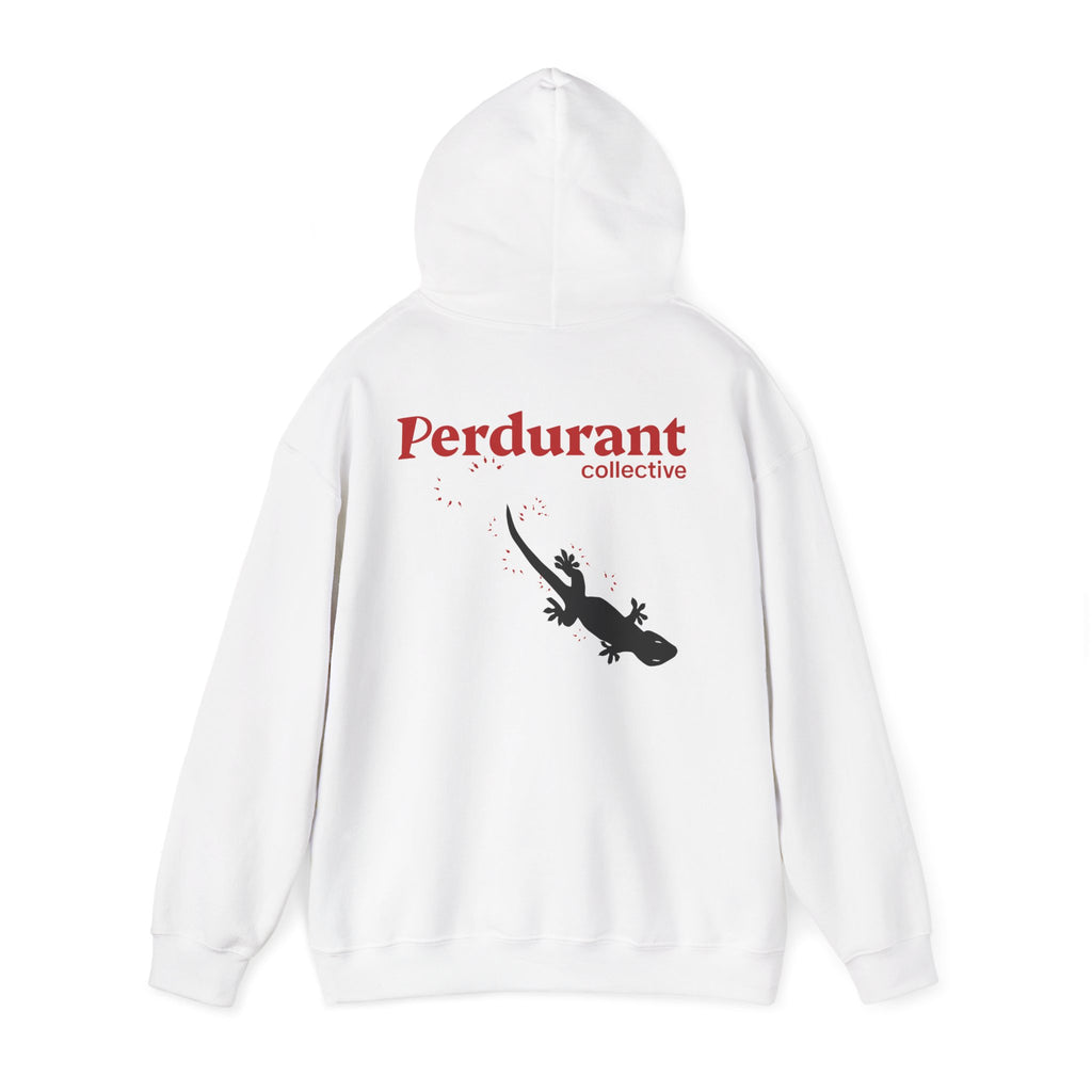 Perdurant Collective Footprint Hoodie - Light Minimal Unisex Graphic Hoodie
