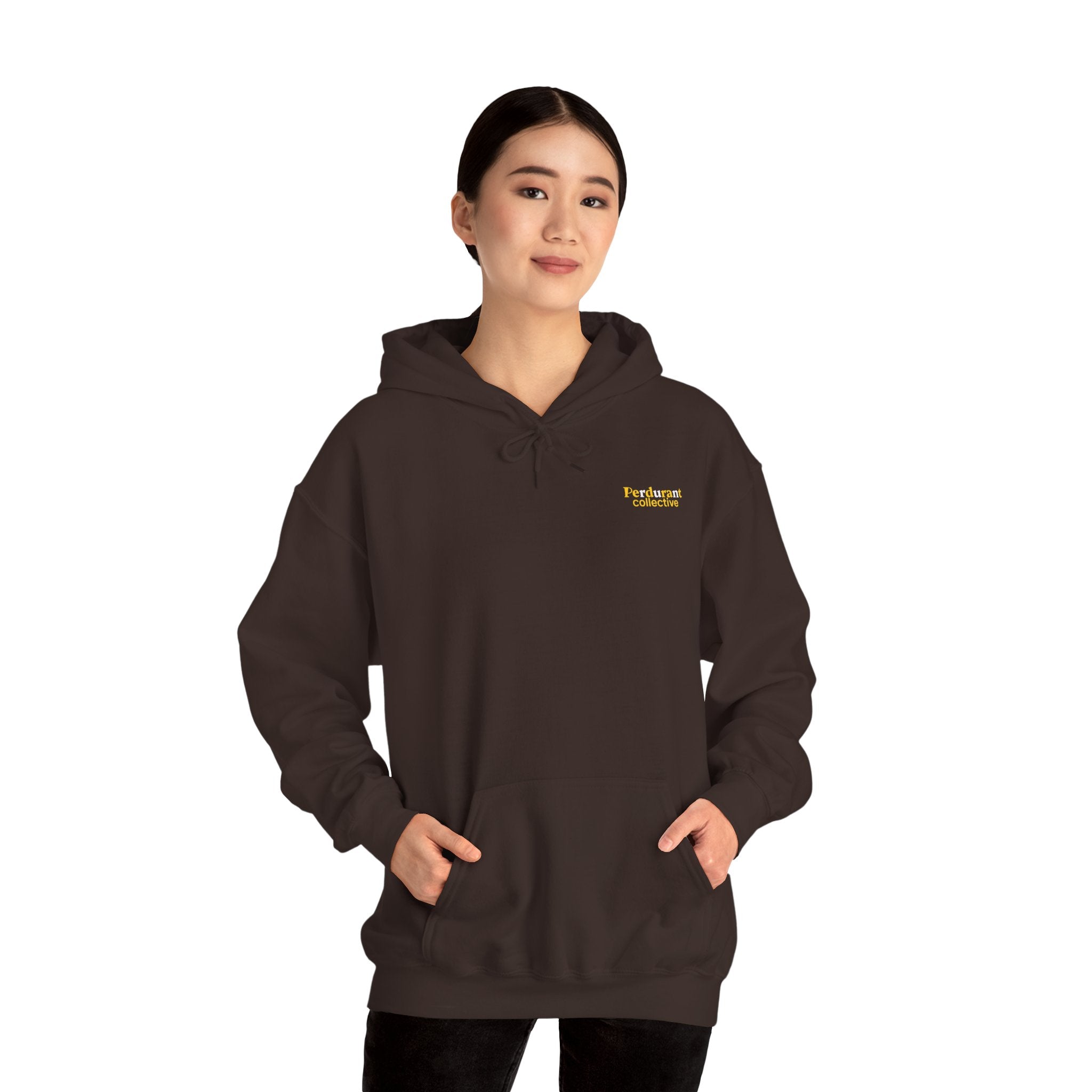 Perdurant Collective RUN RUN RUN Hoodie - Dark Athletic Unisex Graphic Pullover for Runners