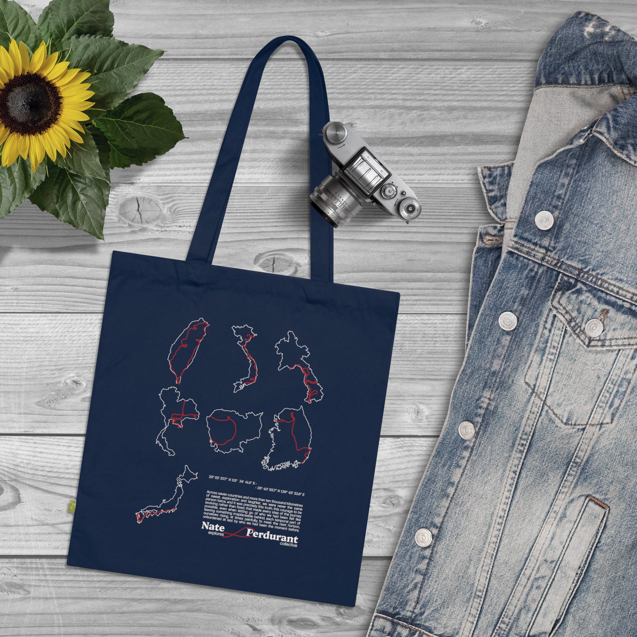 Nate Explores x Perdurant Collective Tote Bag - Unisex Lifestyle Graphic Tote