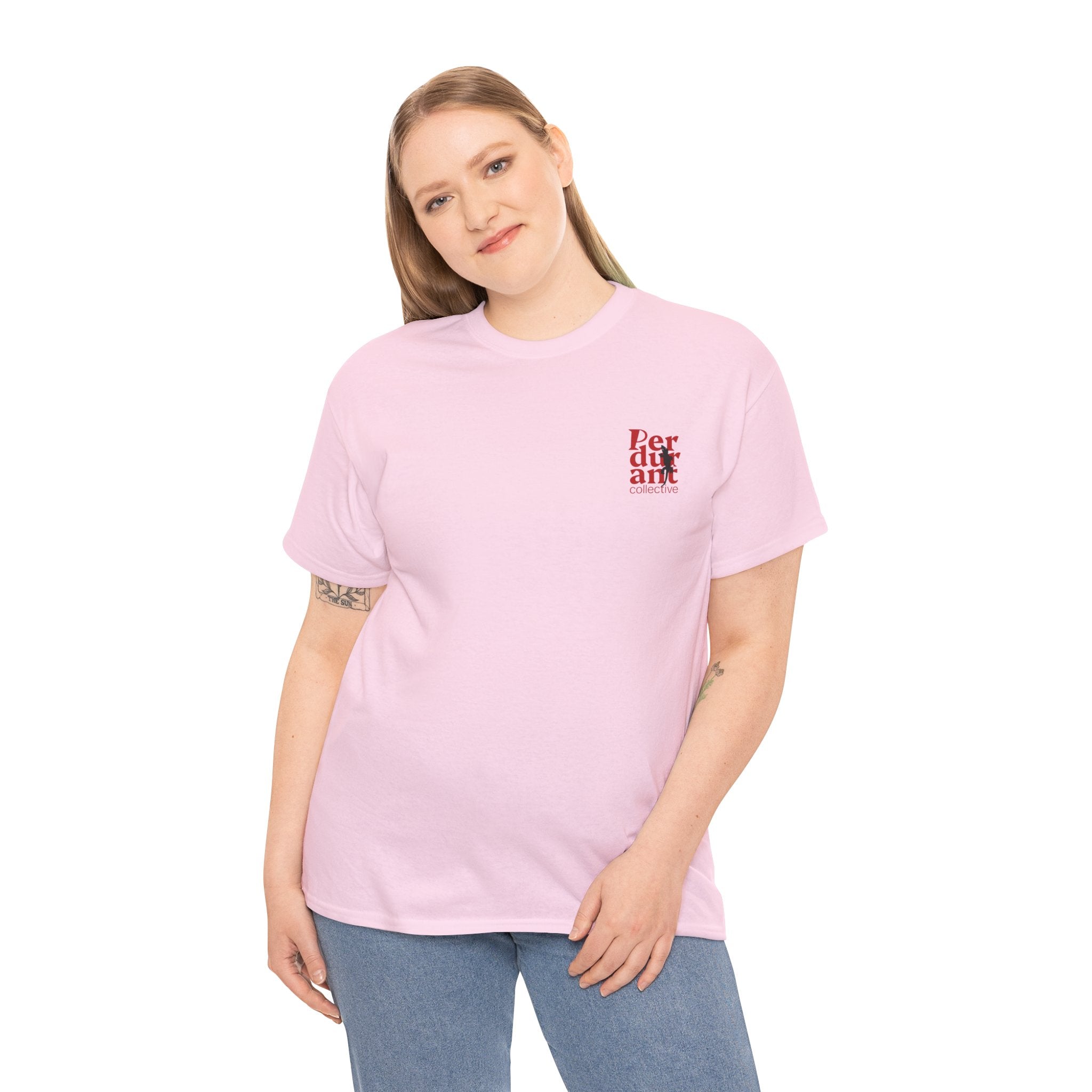 Perdurant Collective Footprint T-Shirt - Light Minimal Unisex Graphic Tee
