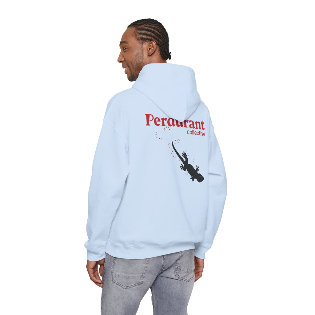 Perdurant Collective Footprint Hoodie - Light Minimal Unisex Graphic Hoodie
