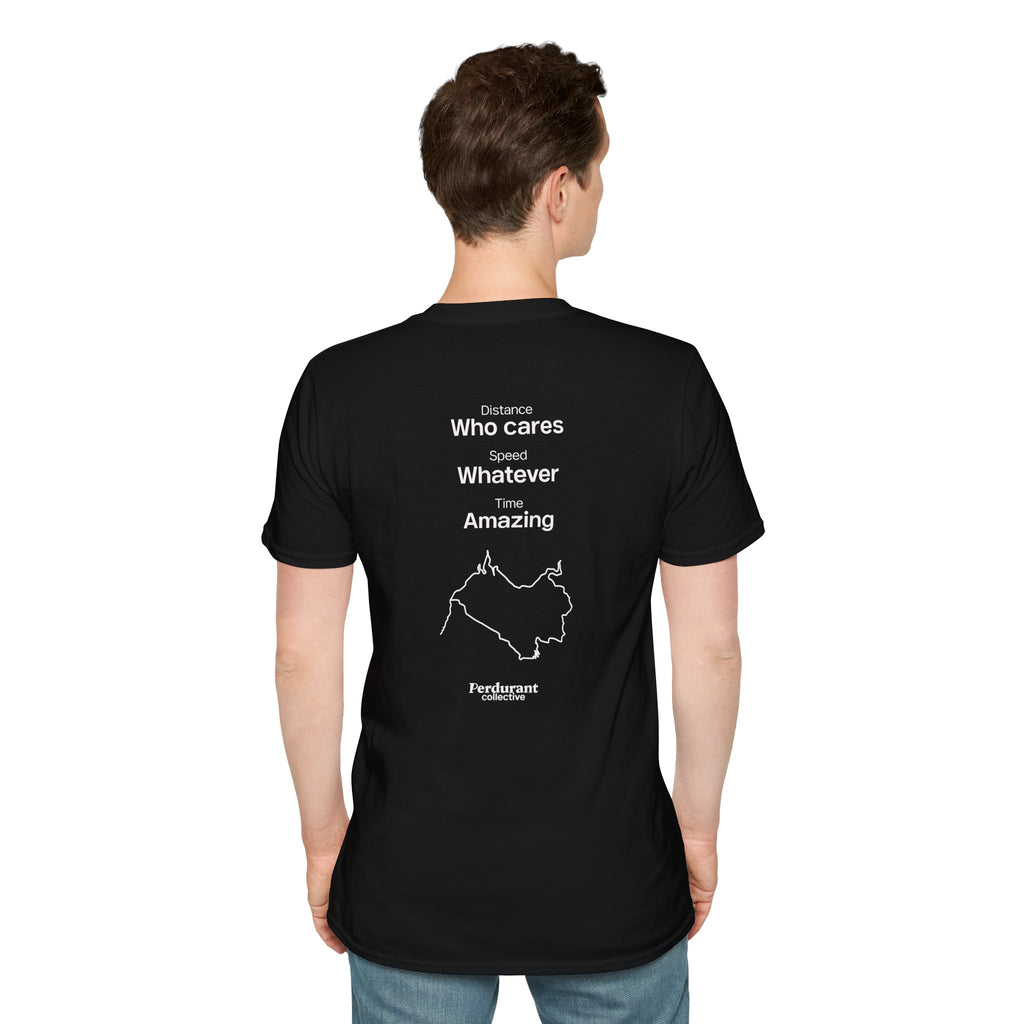 Perdurant Collective Running Statistics T-Shirt - Dark Unisex Graphic Marathon Tee