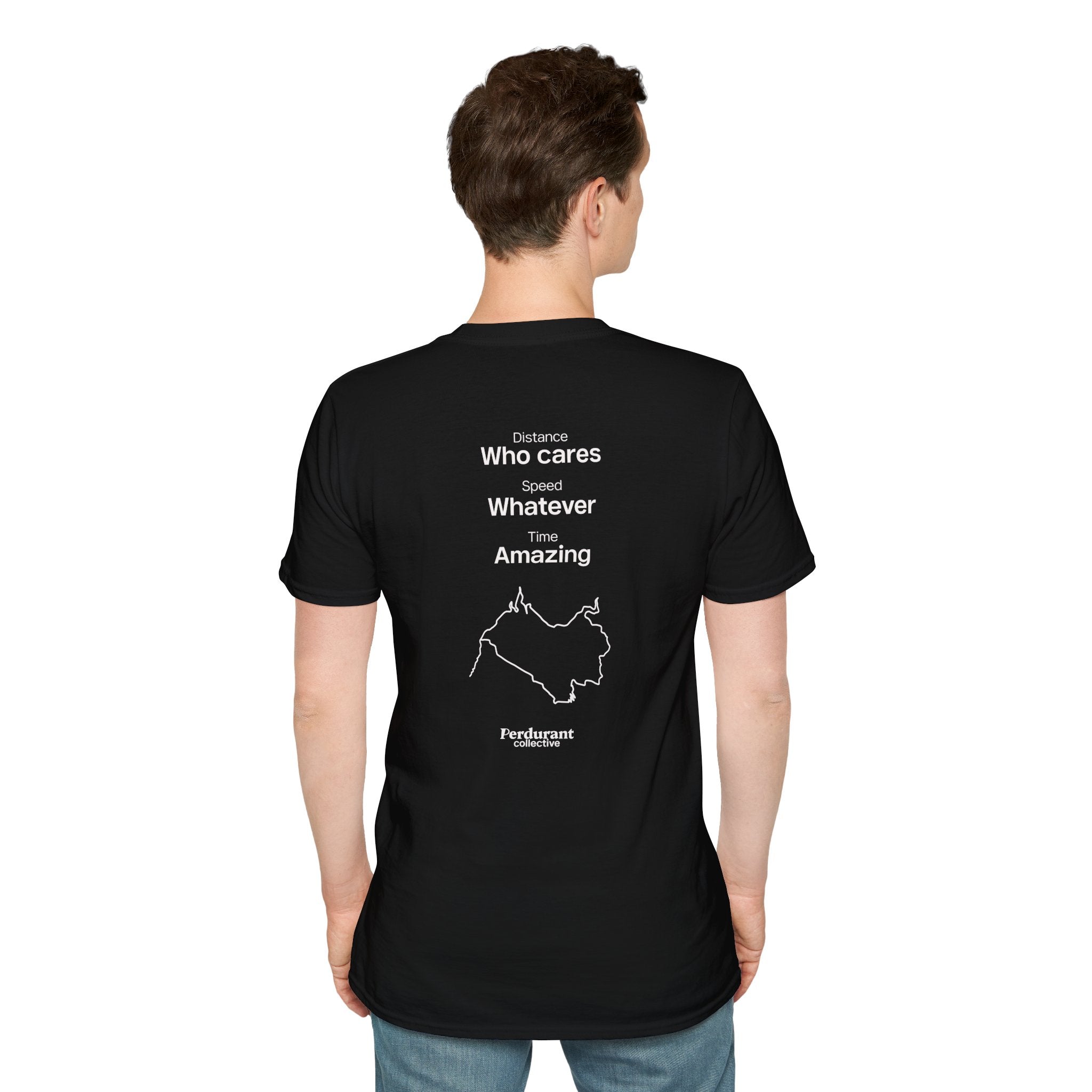 Perdurant Collective Running Statistics T-Shirt - Dark Unisex Graphic Marathon Tee
