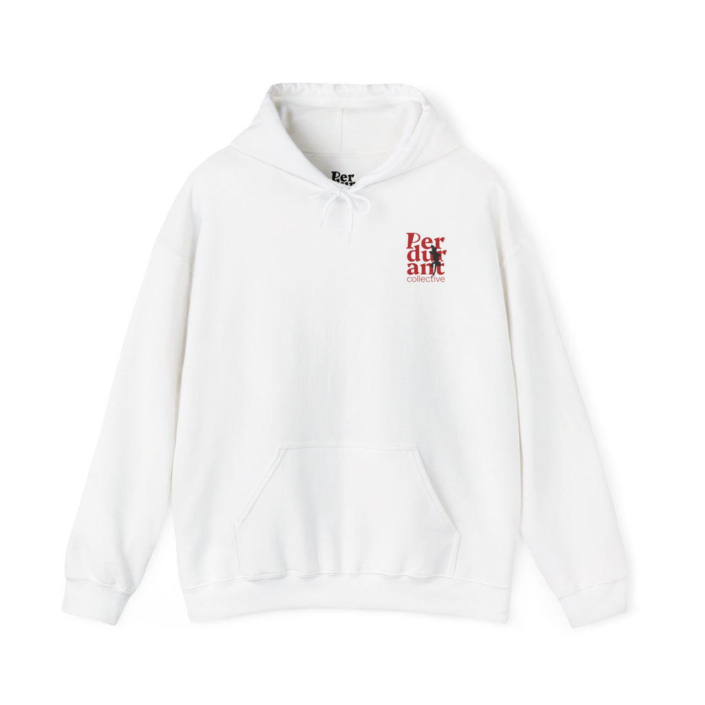 Perdurant Collective Footprint Hoodie - Light Minimal Unisex Graphic Hoodie