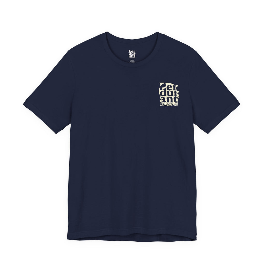 Nate Explores x Perdurant Collective Logo T-Shirt - Dark Unisex Adventure & Outdoors Graphic Tee