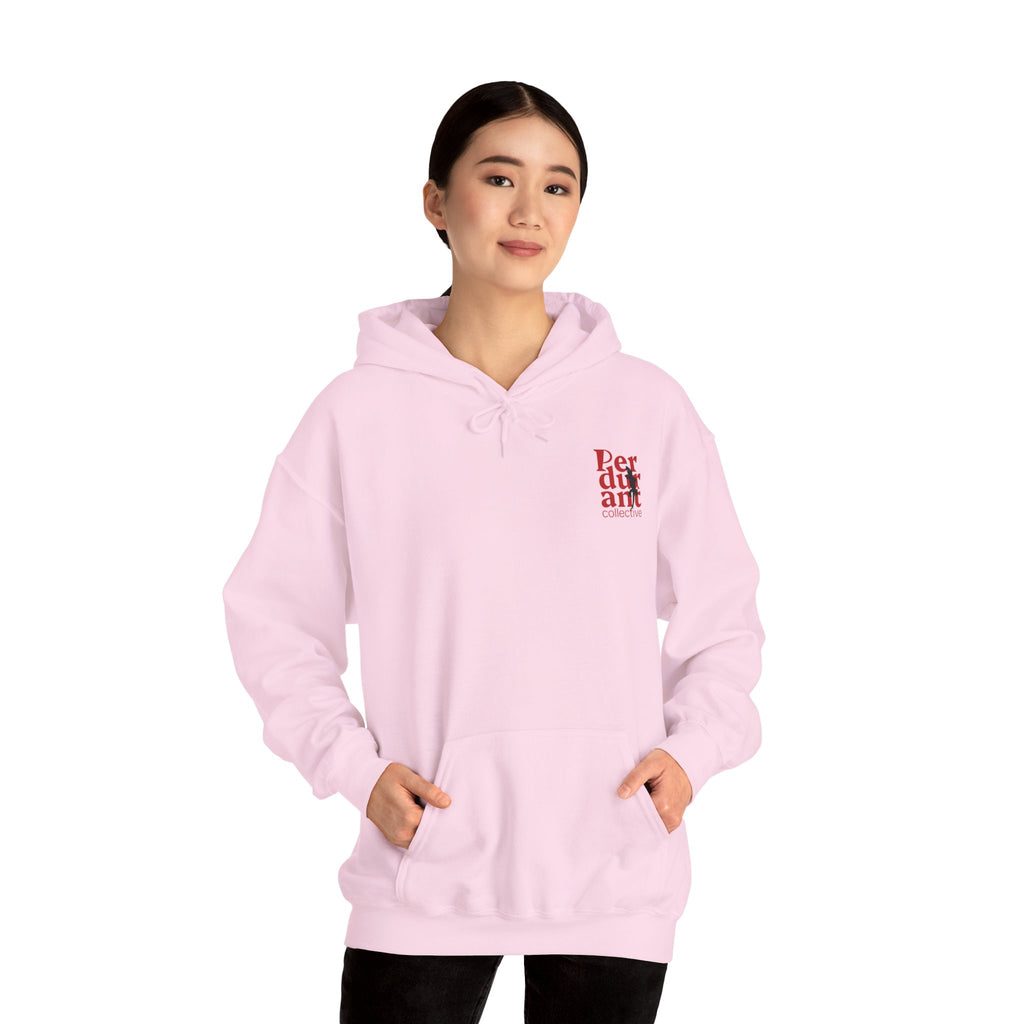 Perdurant Collective Footprint Hoodie - Light Minimal Unisex Graphic Hoodie