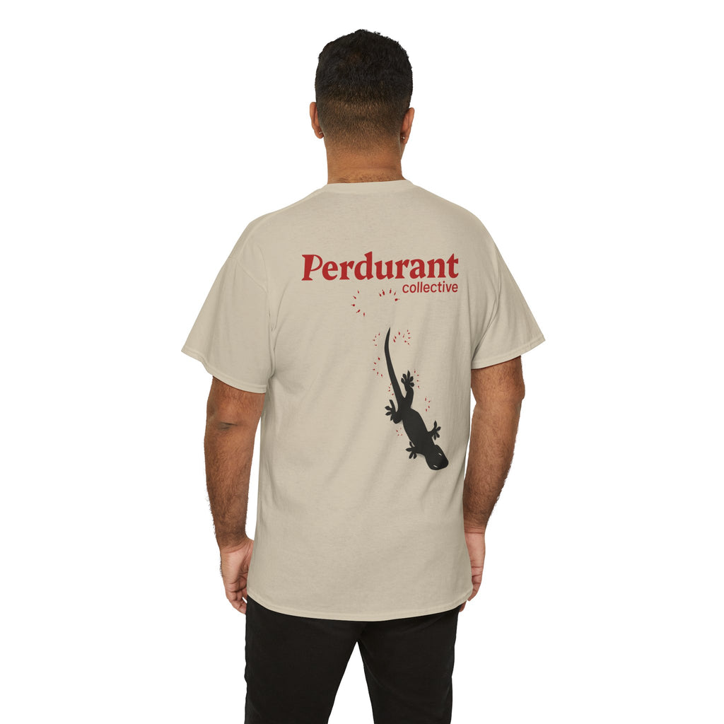 Perdurant Collective Footprint T-Shirt - Light Minimal Unisex Graphic Tee