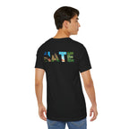 Nate Explores x Perdurant Collective Logo T-Shirt - Dark Unisex Adventure & Outdoors Graphic Tee