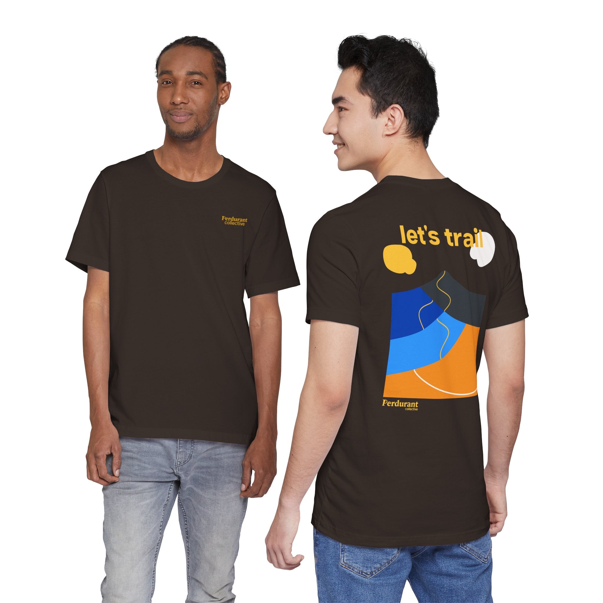 Perdurant Collective Let's Trail T-shirt - Dark Adventure Running & Hiking Tee