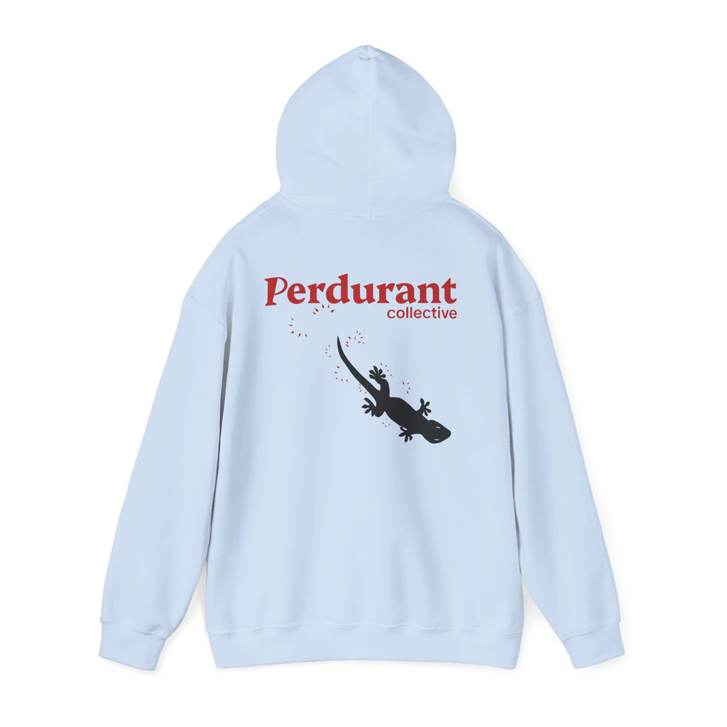 Perdurant Collective Footprint Hoodie - Light Minimal Unisex Graphic Hoodie
