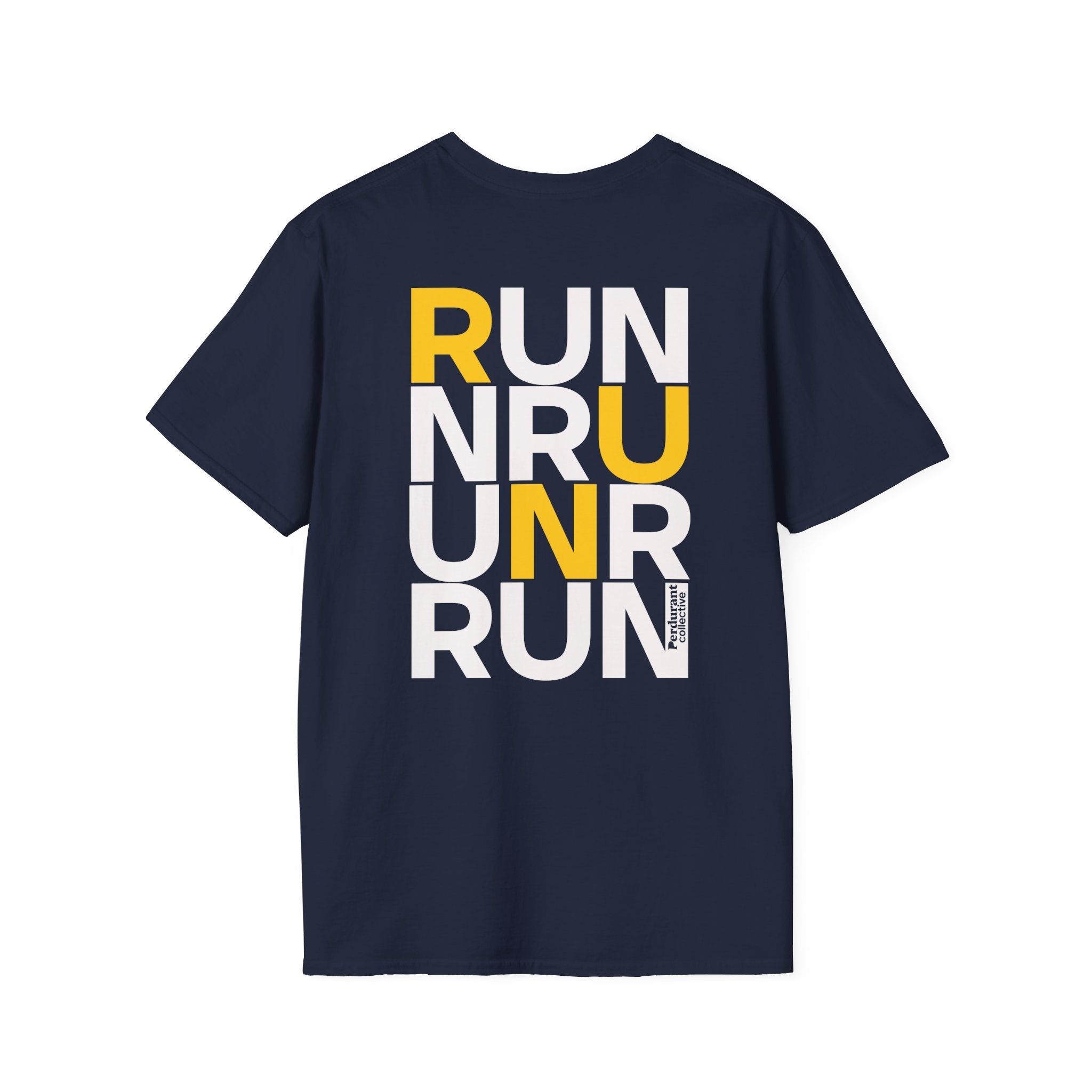Perdurant Collective RUN RUN RUN T-Shirt - Dark Unisex Graphic Marathon Tee